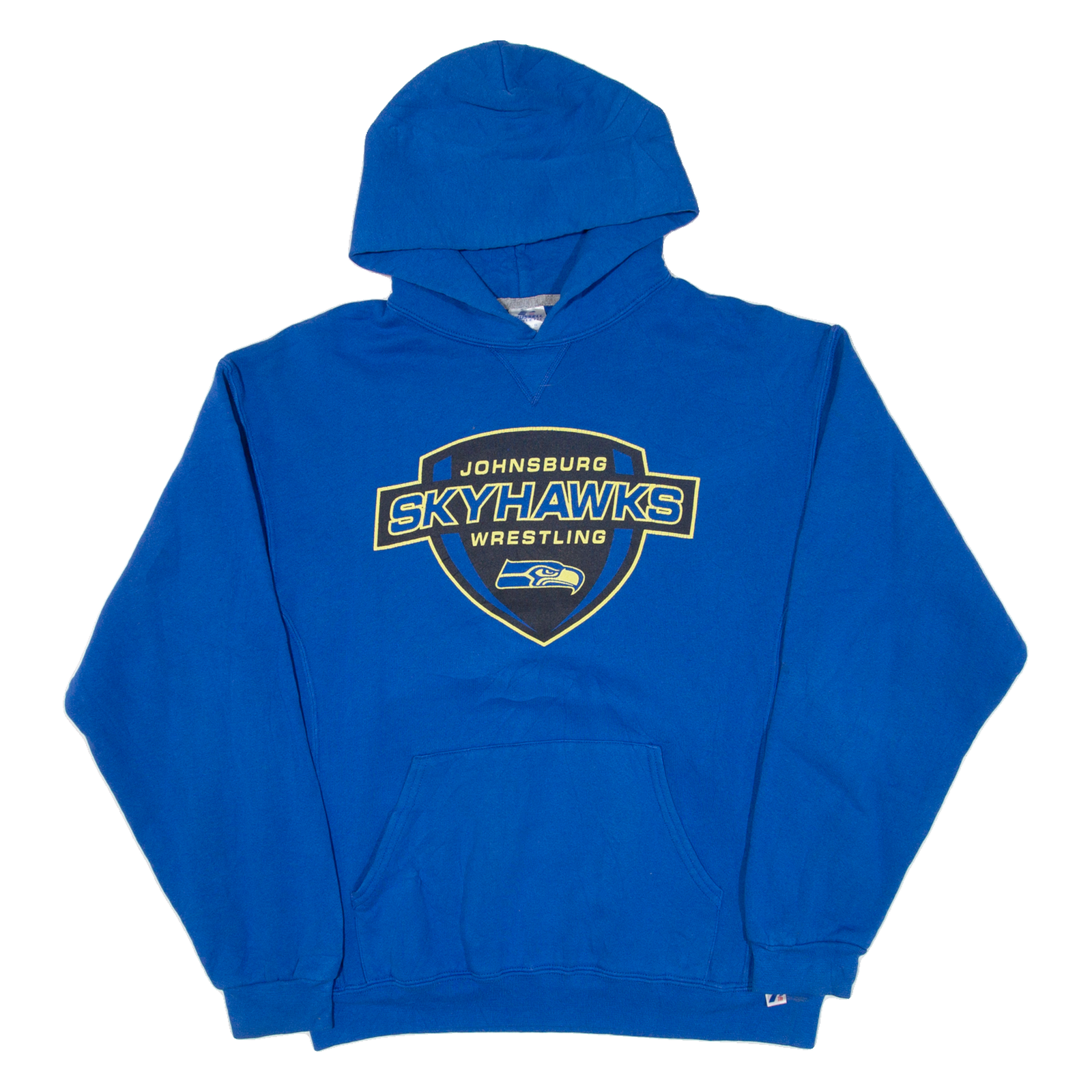 RUSSELL ATHLETIC Skyhawks Wrestling Mens Blue Hoodie USA L Refurbished - N/A refurbished available on Cerqular