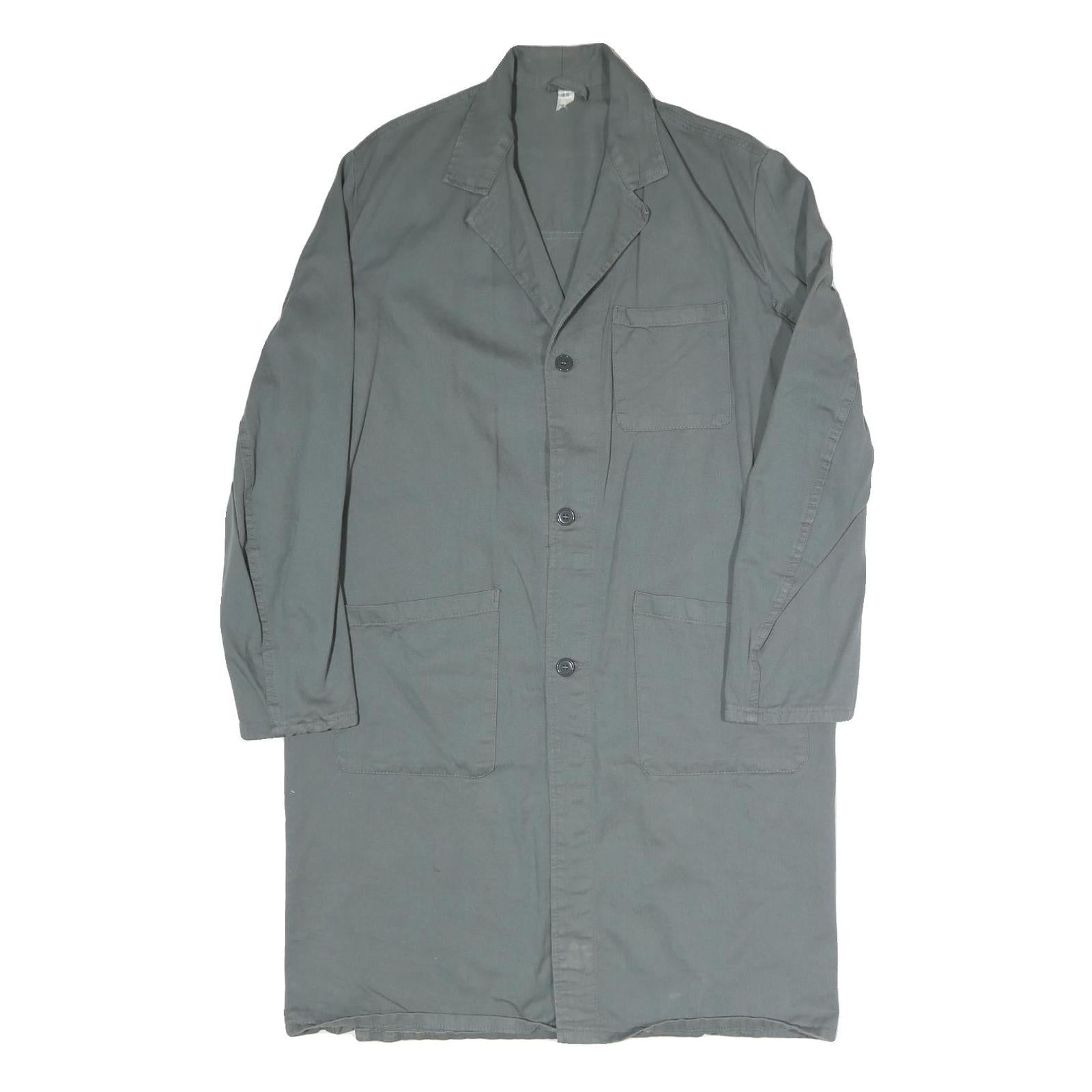 Mens Grey Classic Long Sleeve Button Closure Jacket Size L Polyester Blend Plain Refurbished - N/A refurbished available on Cerqular