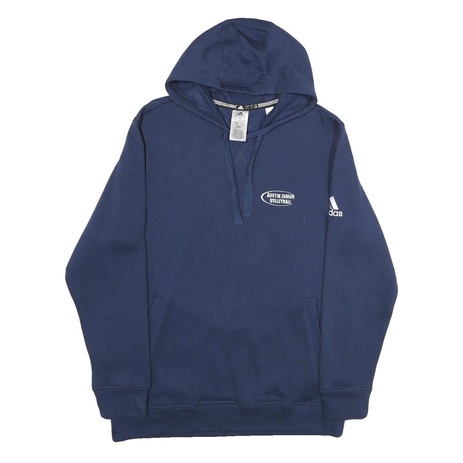 ADIDAS Mens Navy Austin Junior Volleyball Hoodie L Cotton Blend Casual Pullover Refurbished - N/A refurbished available on Cerqular