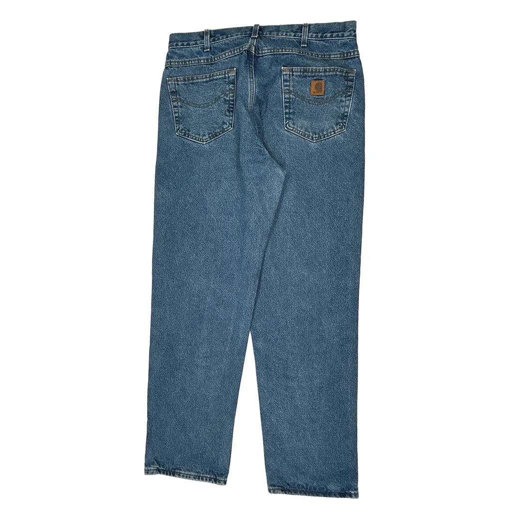 Buy Carhartt Jeans - 36W 34L Blue Cotton Refurbished - $73.69 Carhartt Jeans - 36W 34L Blue Cotton Refurbished - Thrifted (note: this is a term often used to describe second- refurbished available on Cerqular