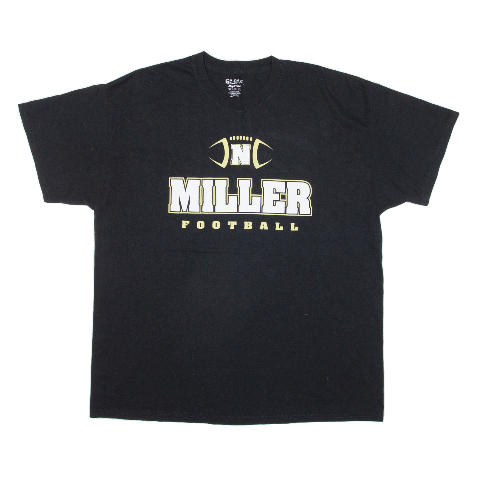 GILDAN Miller Football Mens T-Shirt Black USA XL Refurbished - N/A refurbished available on Cerqular