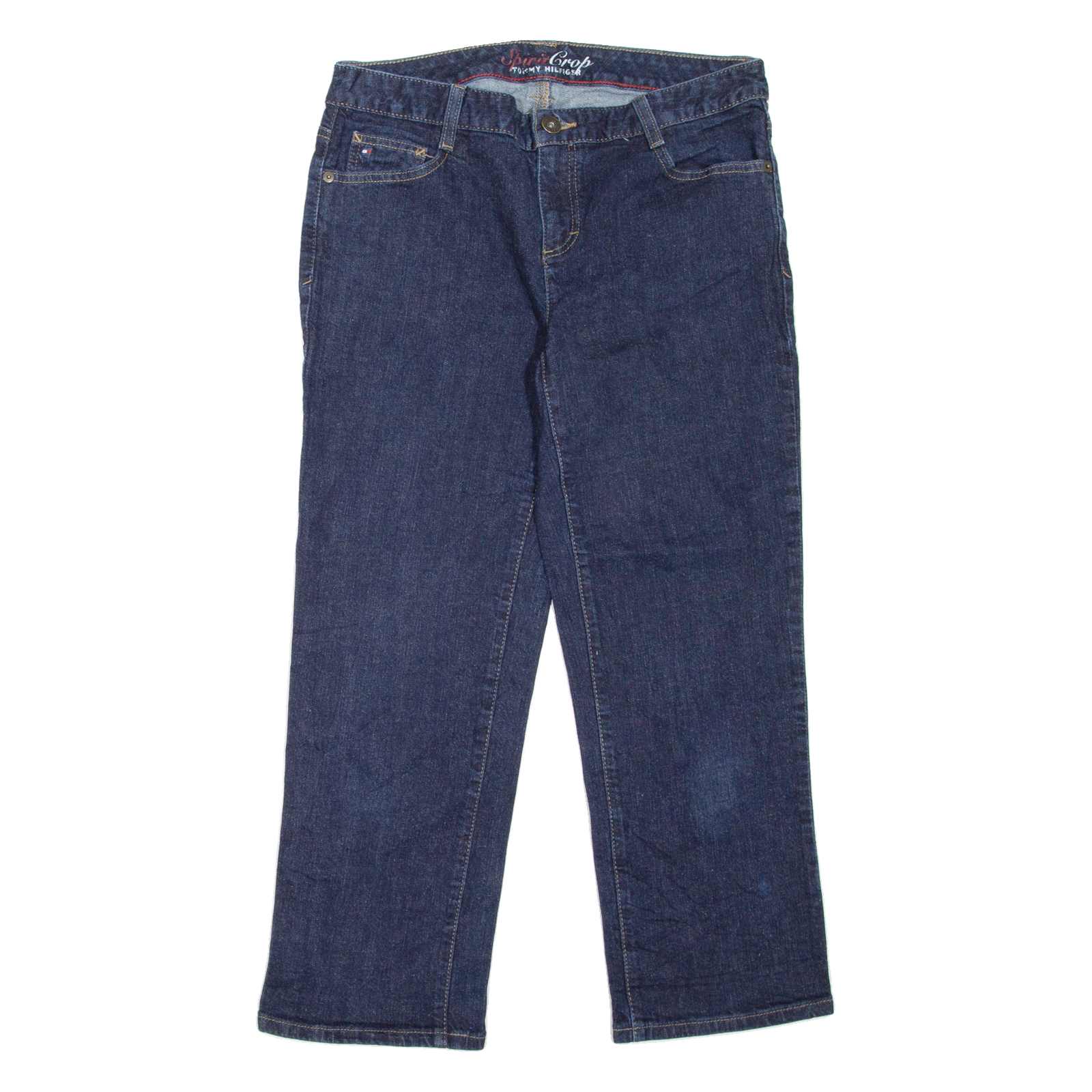 TOMMY HILFIGER Spirit Crop Womens Jeans Blue Regular Tapered W31 L23 Refurbished - N/A refurbished available on Cerqular