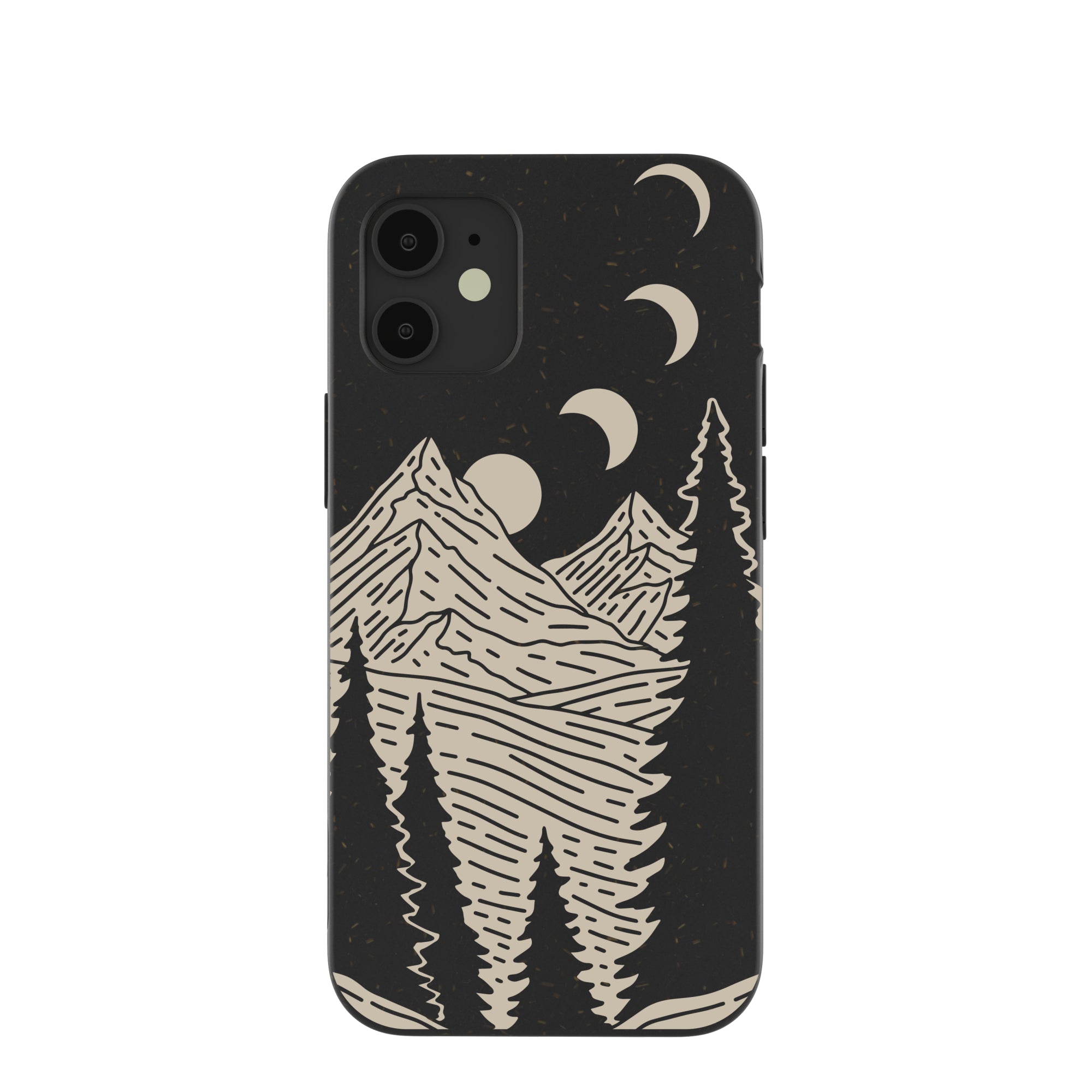 Black Moonlight Peaks iPhone 12 Mini Case Refurbished - Pela Case refurbished available on Cerqular