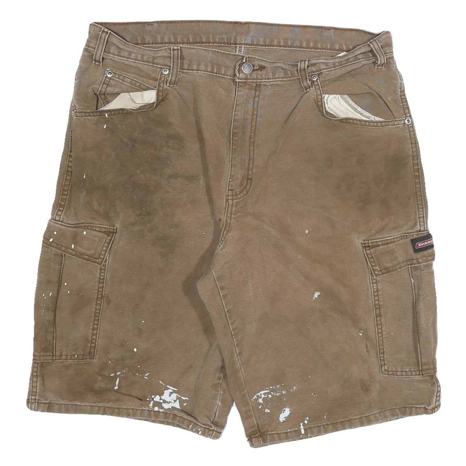 DICKIES Mens Shorts Brown Casual Cargo Plain 2XL W34 Workwear Durable Refurbished - N/A refurbished available on Cerqular