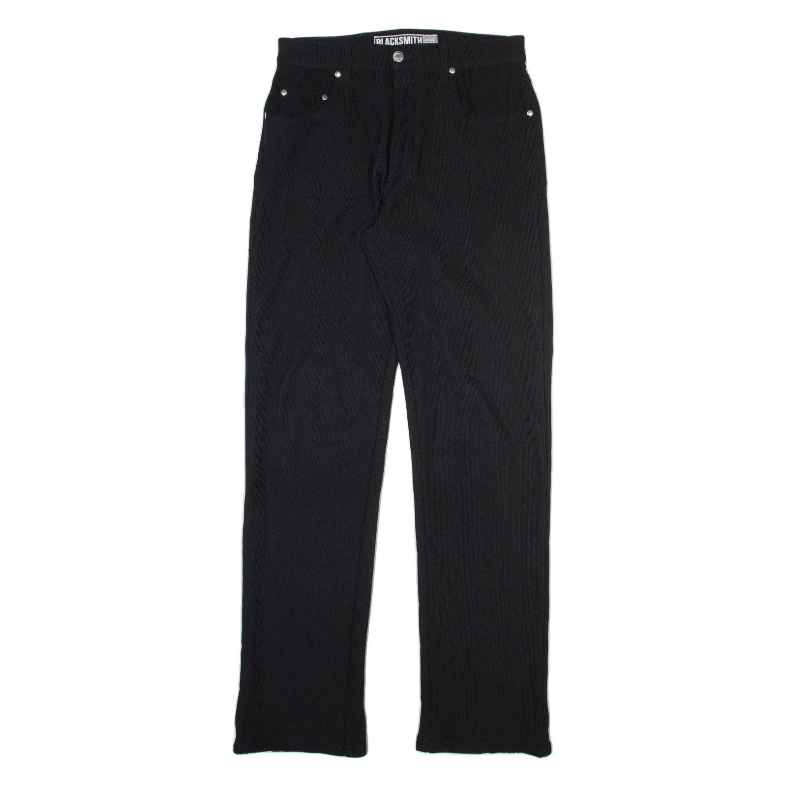 BLACKSMITH Womens Trousers Black Slim Straight W28 L33 Refurbished - N/A refurbished available on Cerqular