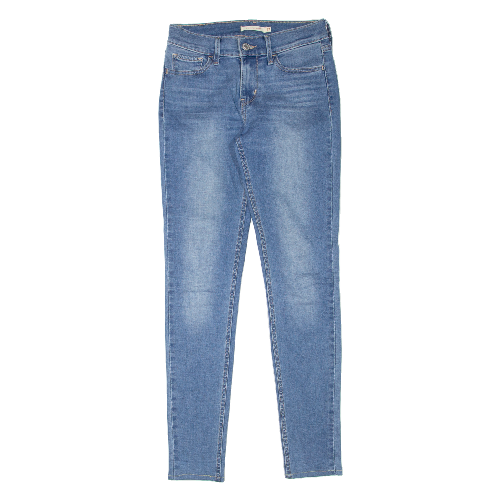 LEVI'S 710 Womens Jeans Blue Slim Skinny Stone Wash W27 L29 Refurbished - N/A refurbished available on Cerqular