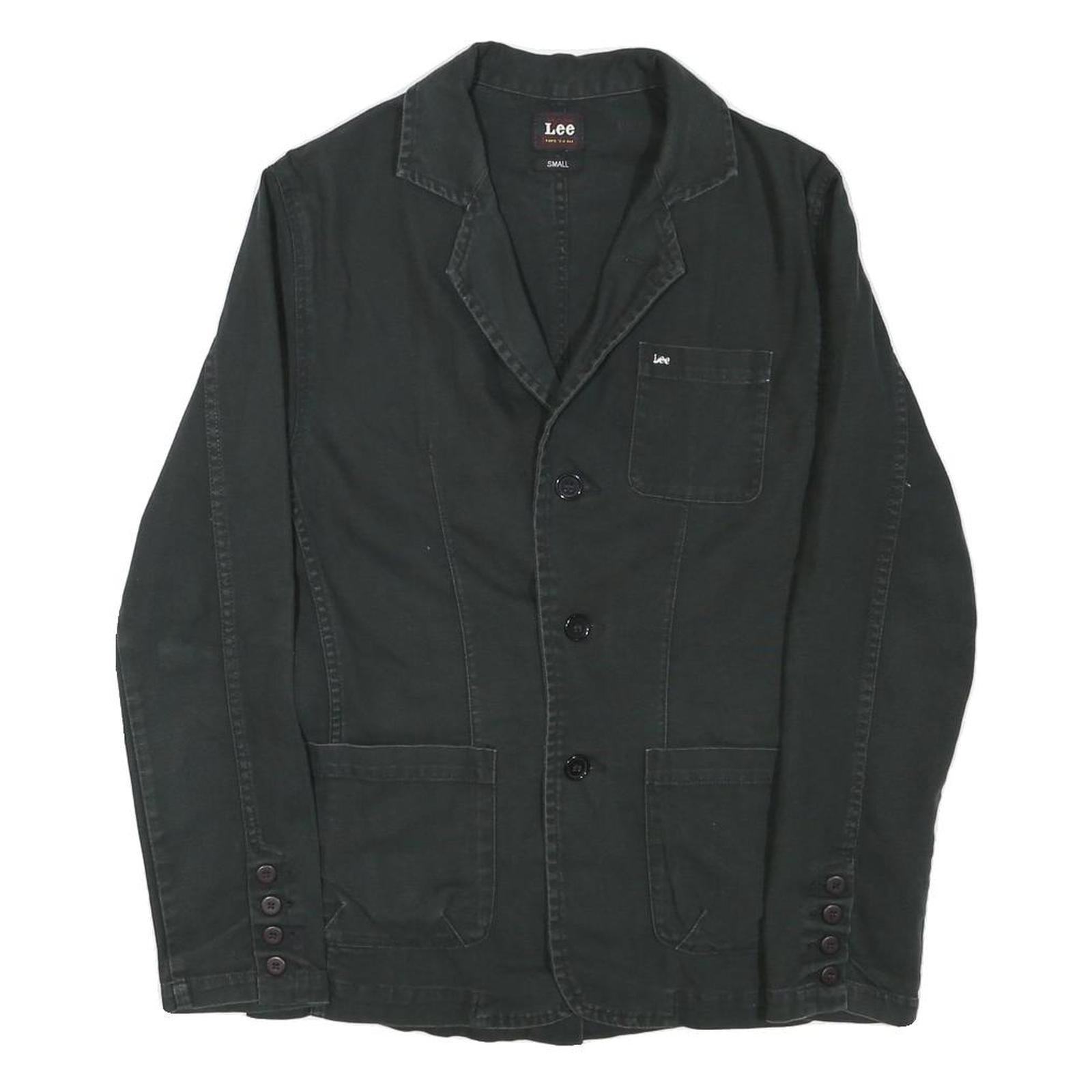 LEE Mens Black Cotton Blend Button Jacket S Casual Workwear Classics Refurbished - N/A refurbished available on Cerqular