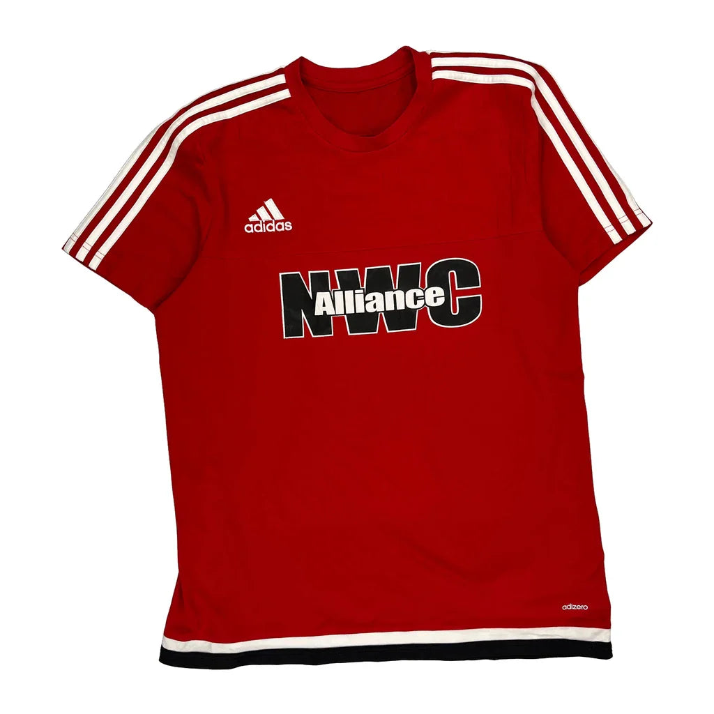 Buy Nwc Alliance Adidas Graphic Football Shirt - Large Red Polyester Refurbished - $44.21 Nwc Alliance Adidas Graphic Football Shirt - Large Red Polyester Refurbished - Thrifted (note: this is a term often used to describe second- refurbished available on Cerqular