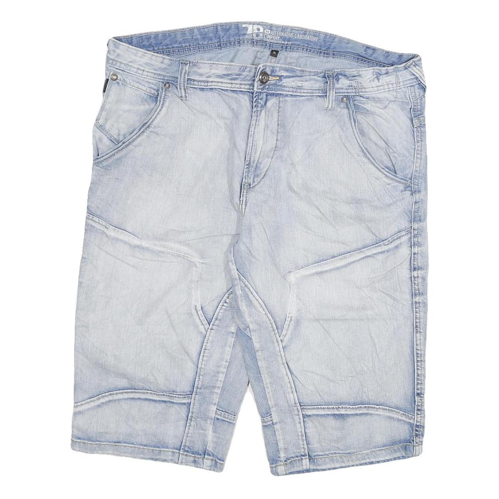 ALTERNATIVE LAB Mens Shorts Blue Casual Denim 2XL W38 Relaxed Fit Light Wash Refurbished - N/A refurbished available on Cerqular