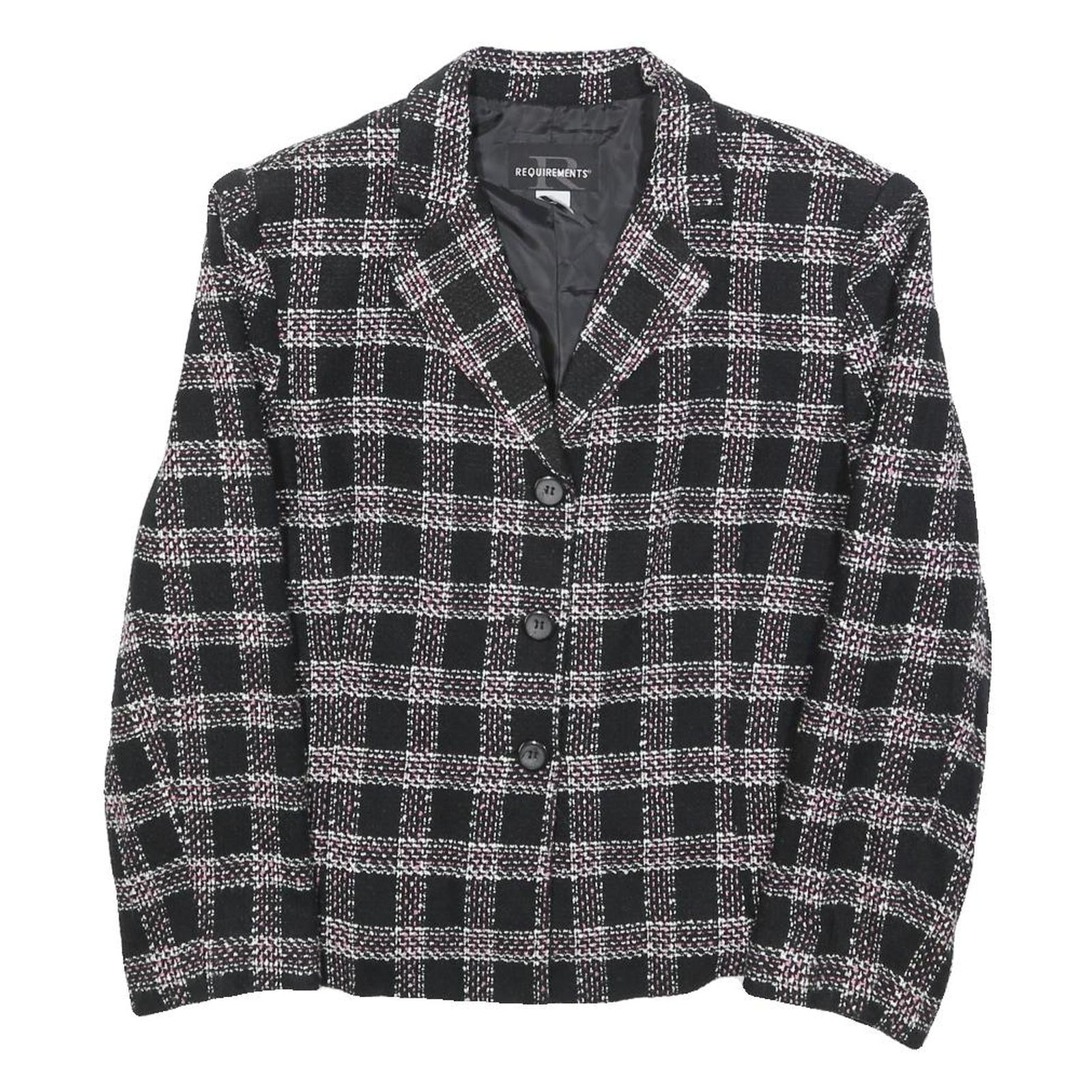 Buy REQUIREMENTS Womens Black & Pink Check Jacket M Woven Button Closure Classic Fit Refurbished - $48.09 REQUIREMENTS Womens Black & Pink Check Jacket M Woven Button Closure Classic Fit Refurbished - N/A refurbished available on Cerqular