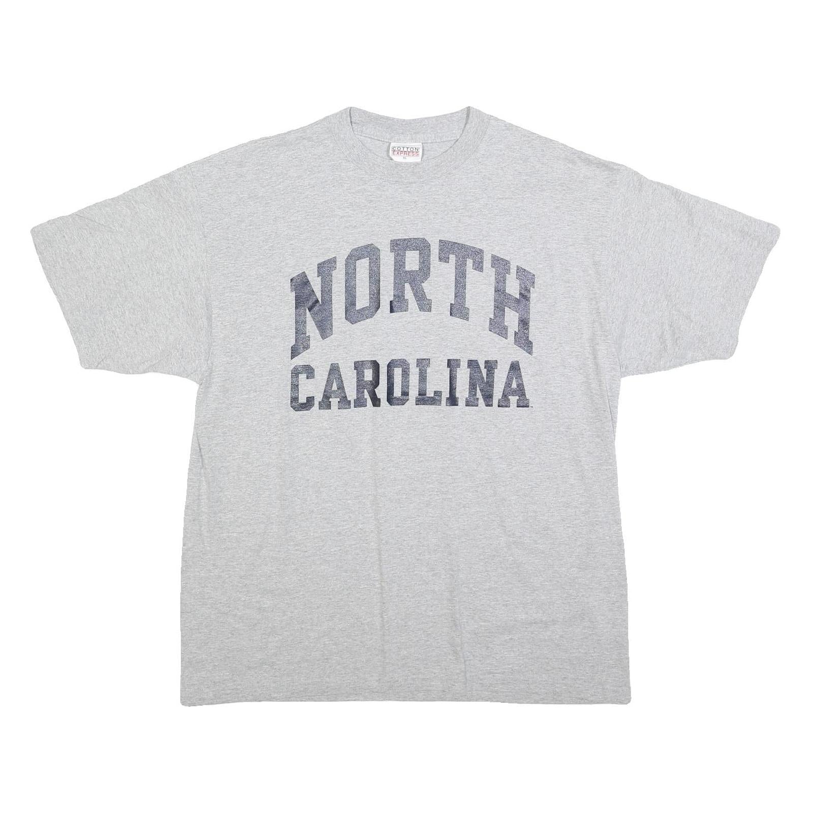 COTTON EXPRESS Mens Grey North Carolina Graphic T-Shirt XL Short Sleeve Crew Refurbished - N/A refurbished available on Cerqular