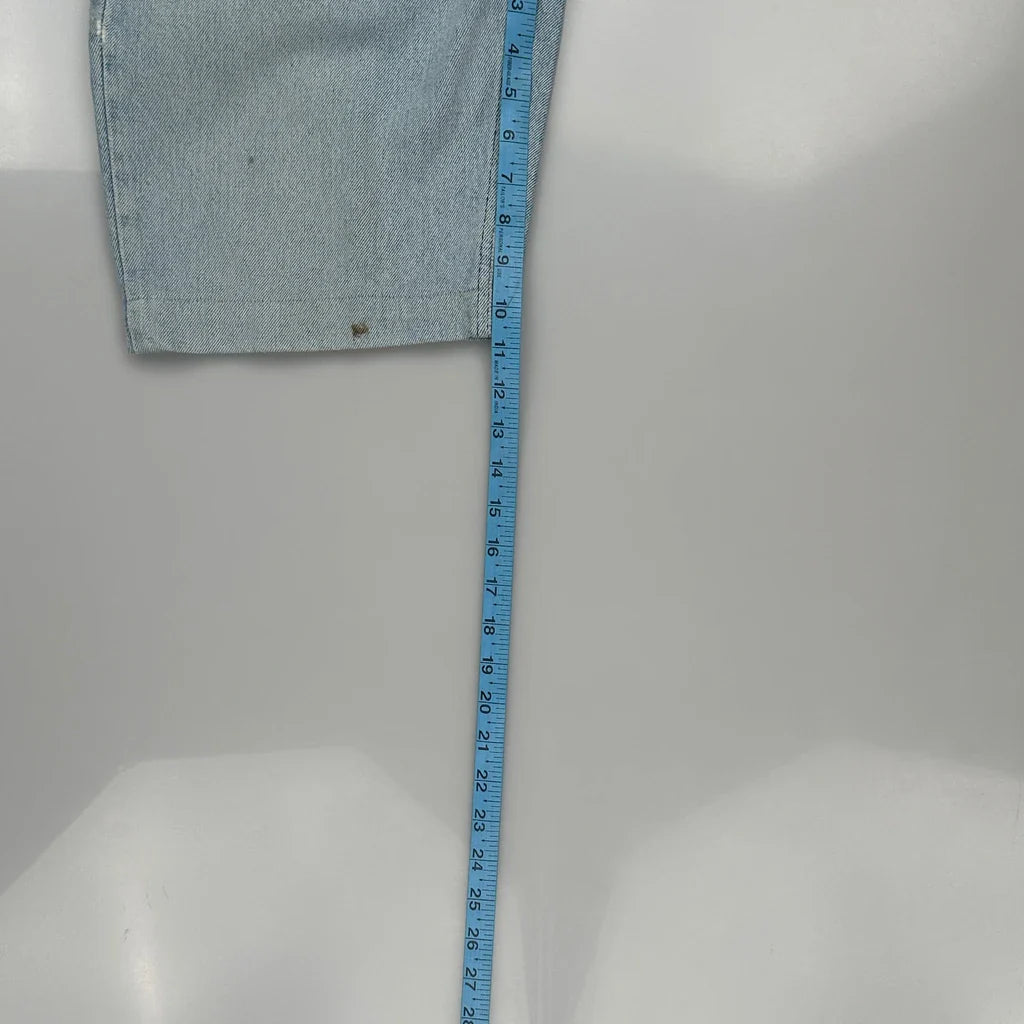 Special Edition Avirex Denim Shorts - 28W 11L Light Wash Denim Refurbished - Thrifted (note: this is a term often used to describe second- refurbished available on Cerqular
