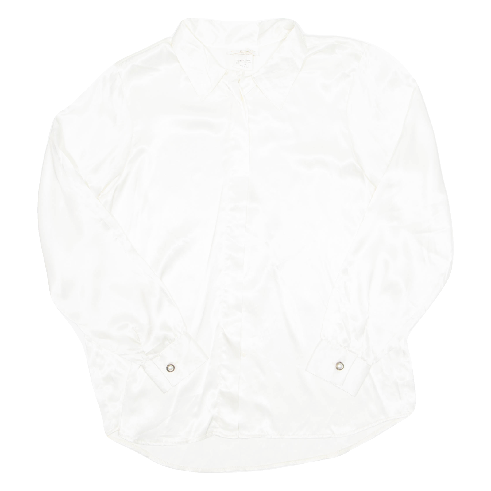 DK GOLD Womens Blouse Shirt Cream Collared Long Sleeve M Refurbished - N/A refurbished available on Cerqular