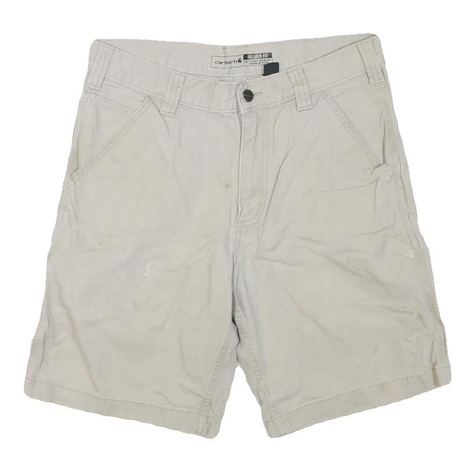CARHARTT Mens Cotton Blend Beige Casual Shorts M W31 Relaxed Fit Utility Refurbished - N/A refurbished available on Cerqular