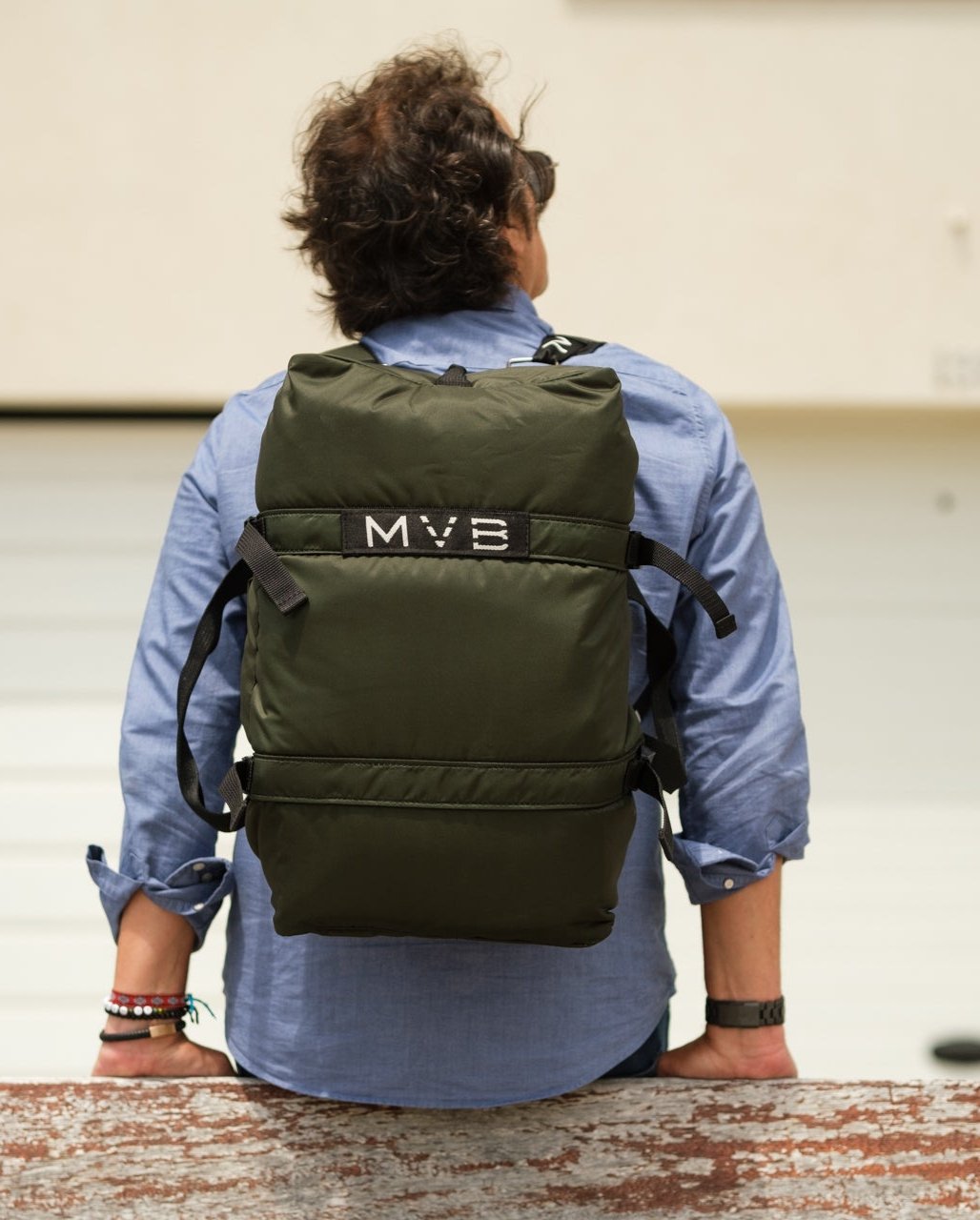 Sports Vegan Backpack green - Made with ocean plastic Refurbished - My Vegan Bags refurbished available on Cerqular