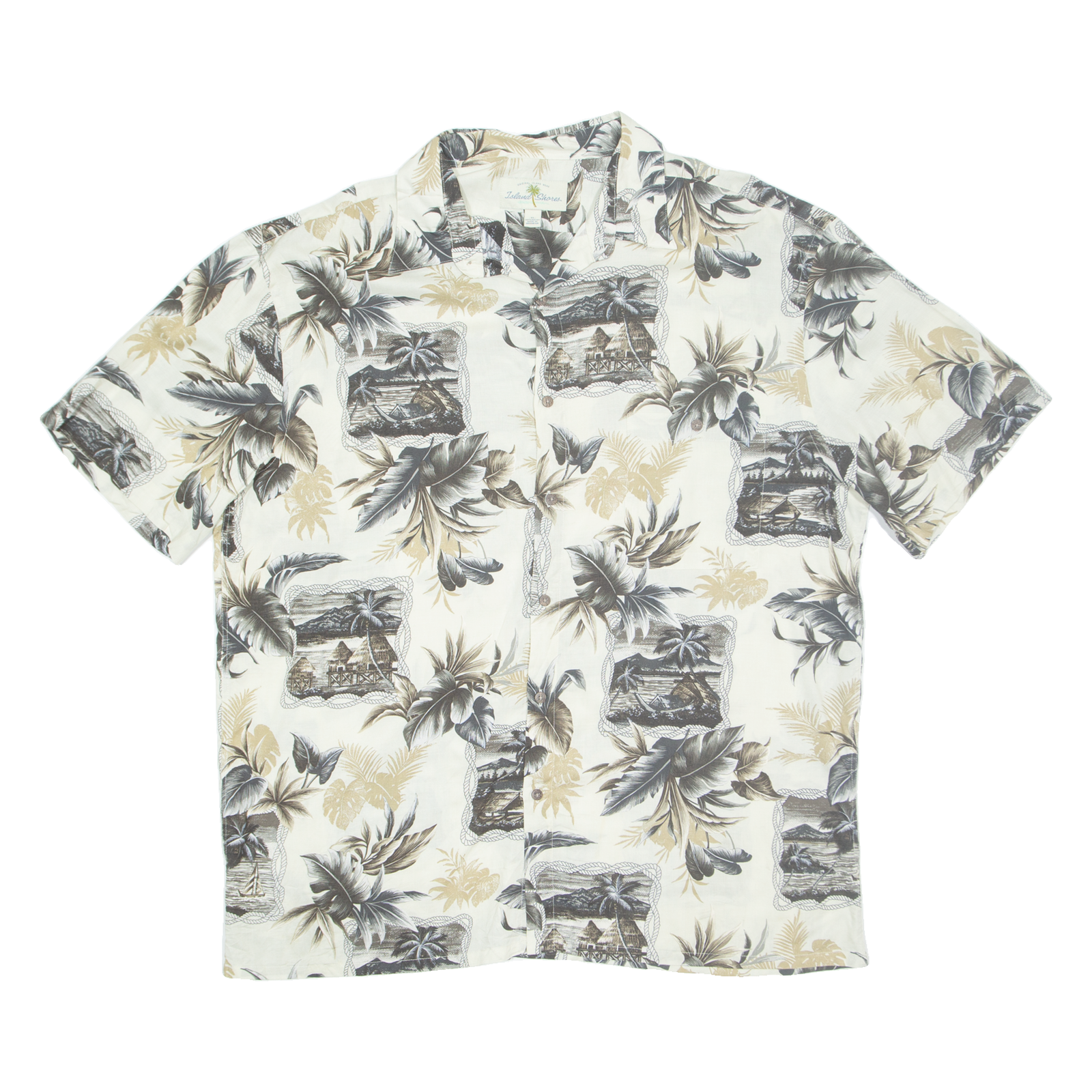 Buy ISLAND SHORES Mens Hawaiian Shirt Beige Crazy Pattern XL Refurbished - $18.19 ISLAND SHORES Mens Hawaiian Shirt Beige Crazy Pattern XL Refurbished - N/A refurbished available on Cerqular