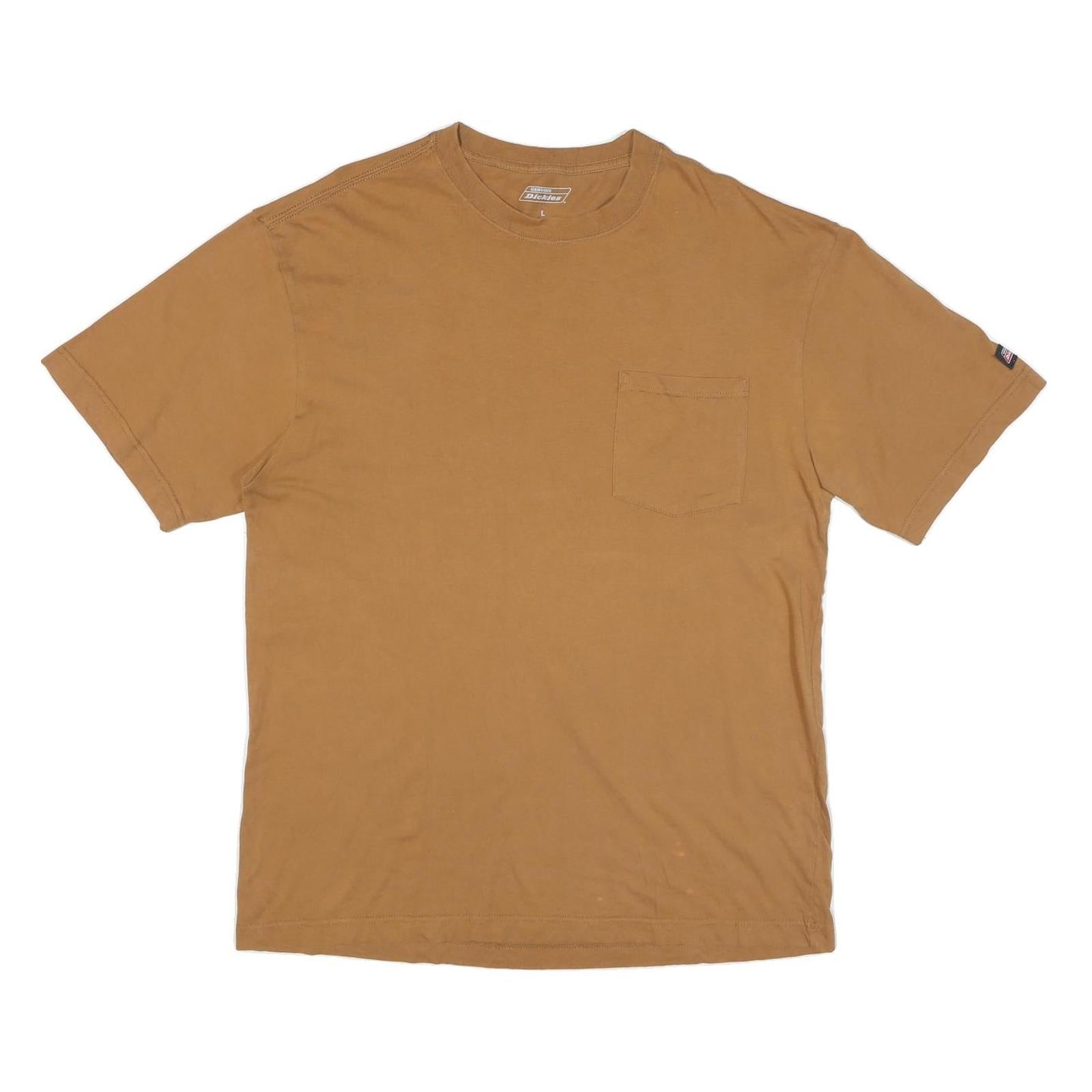 DICKIES Mens Brown Pocket T-Shirt L Short Sleeve Crew Neck Casual Wear Refurbished - N/A refurbished available on Cerqular