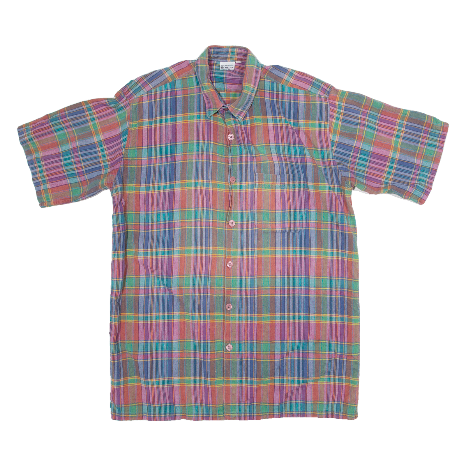 BREMO Mens Shirt Blue Check L Refurbished - N/A refurbished available on Cerqular