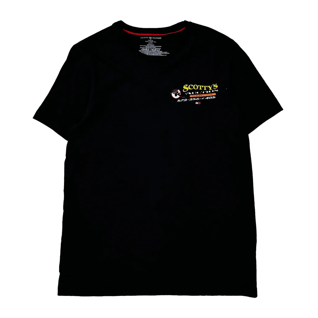 Buy Scotty'S Auction Service Tommy Hilfiger T-Shirt - Medium Black Cotton Refurbished - $14.99 Scotty'S Auction Service Tommy Hilfiger T-Shirt - Medium Black Cotton Refurbished - Thrifted (note: this is a term often used to describe second- refurbished available on Cerqular