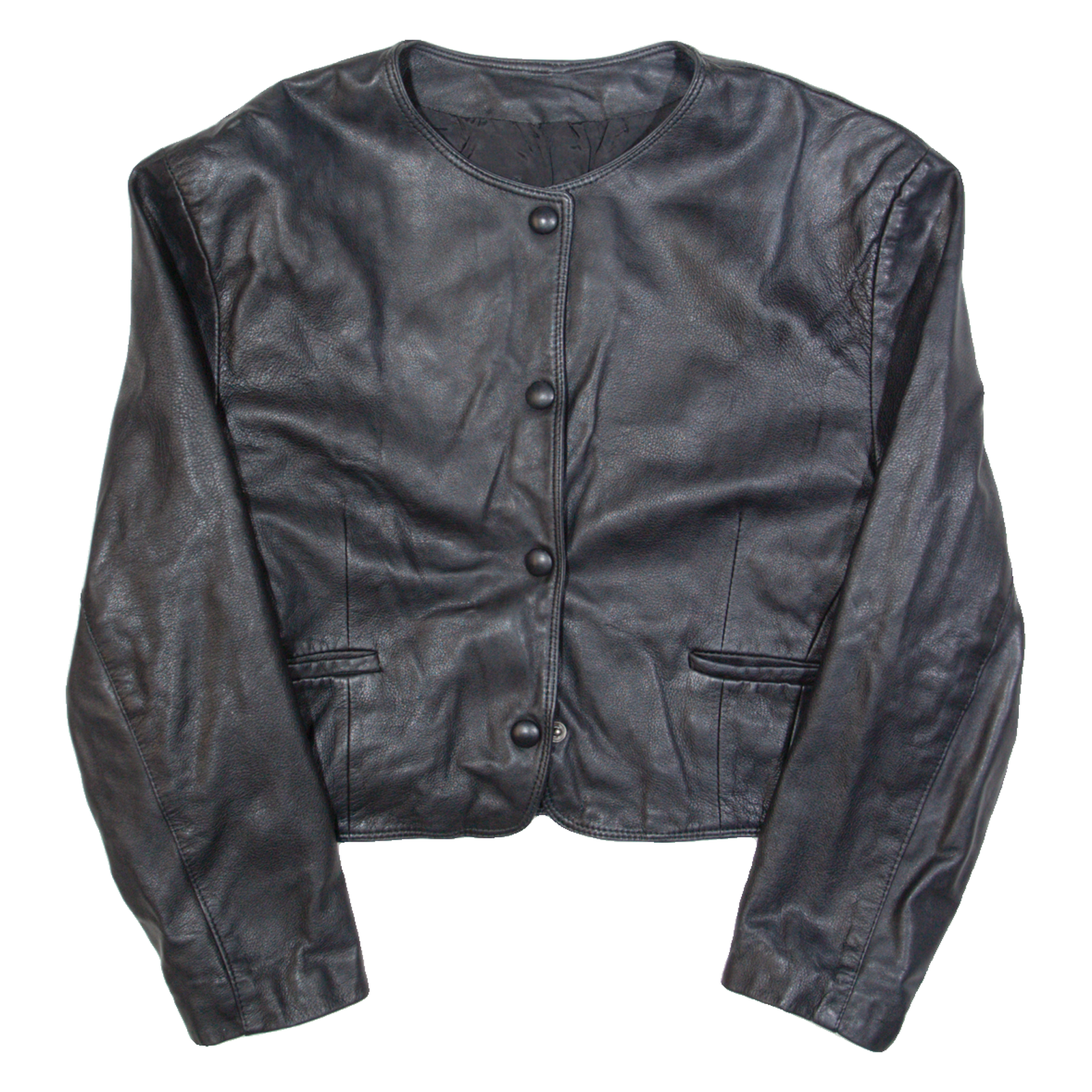 SIP Womens Jacket Black Leather 90s S Refurbished - N/A refurbished available on Cerqular
