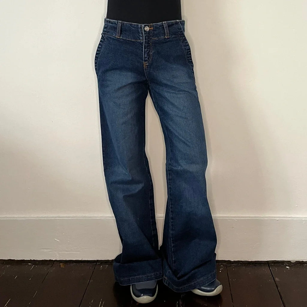 Unbranded Jeans - 30W UK 10 Blue Cotton Blend Refurbished - Thrifted (note: this is a term often used to describe second- refurbished available on Cerqular