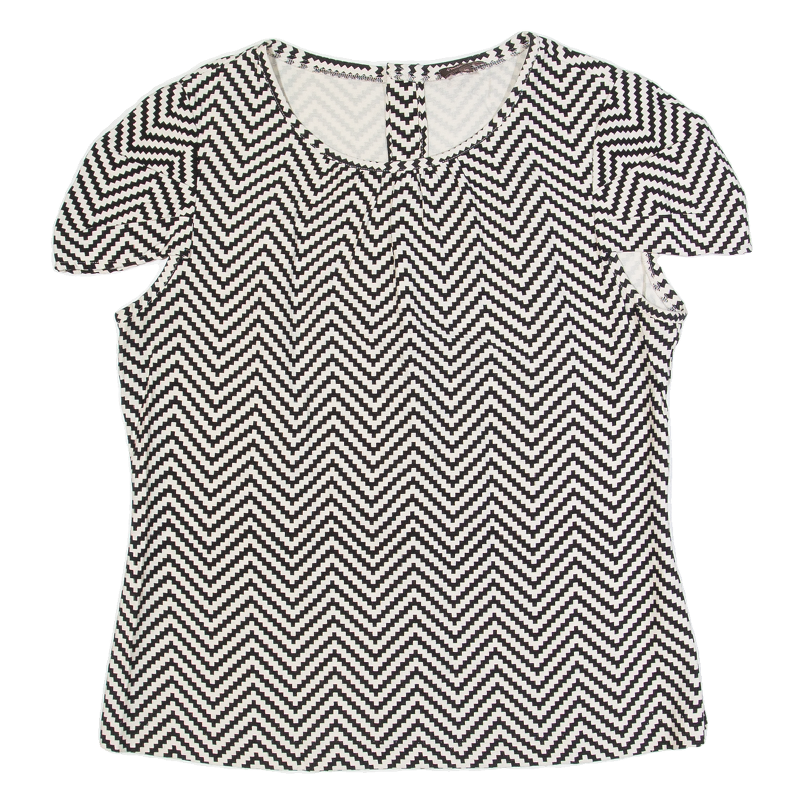 PHASE EIGHT Womens Printed Top White Off Shoulder Chevron UK 18 Refurbished - N/A refurbished available on Cerqular