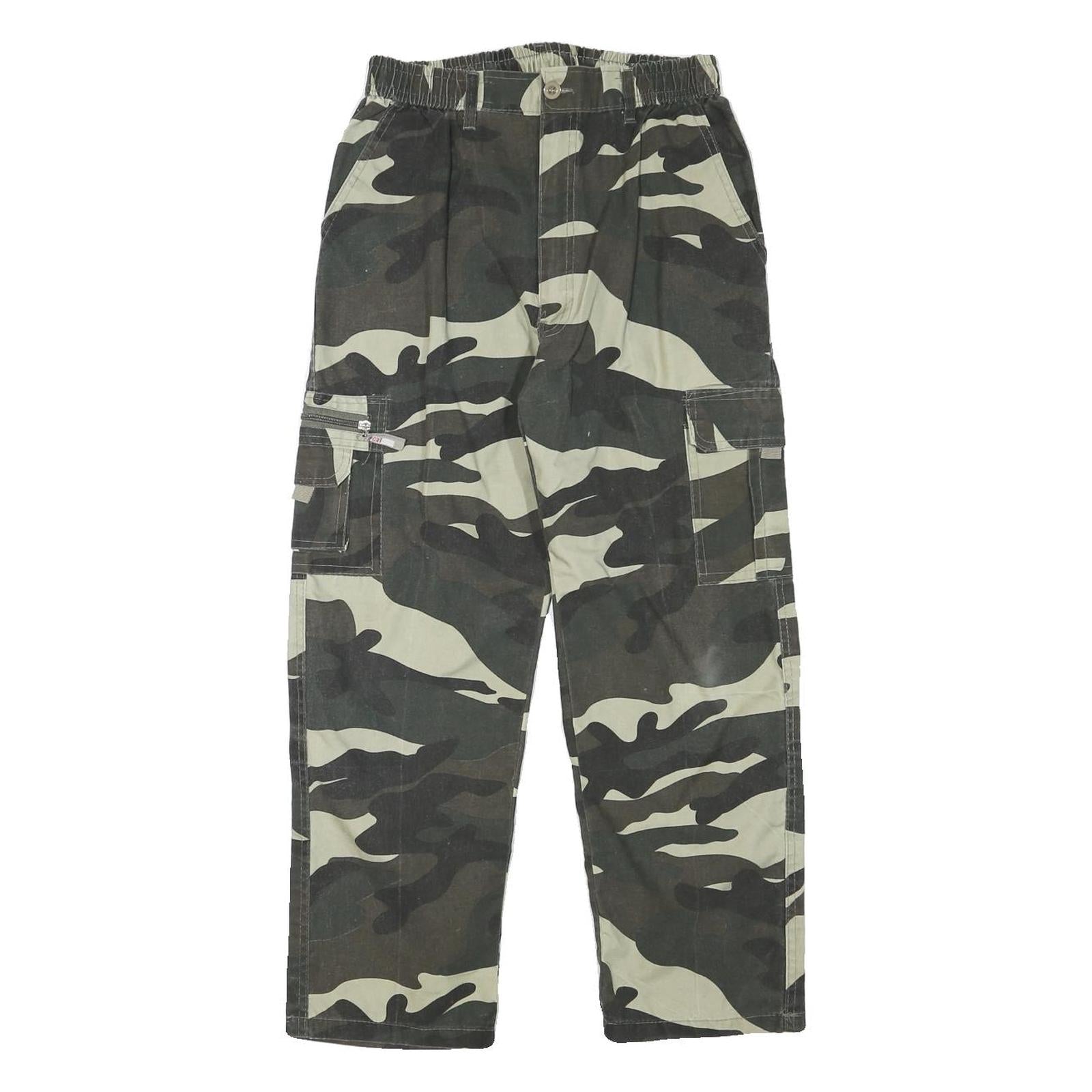 Mens Relaxed Cargo Cotton Blend Camouflage Print Trousers W26 L25 Utility Refurbished - N/A refurbished available on Cerqular