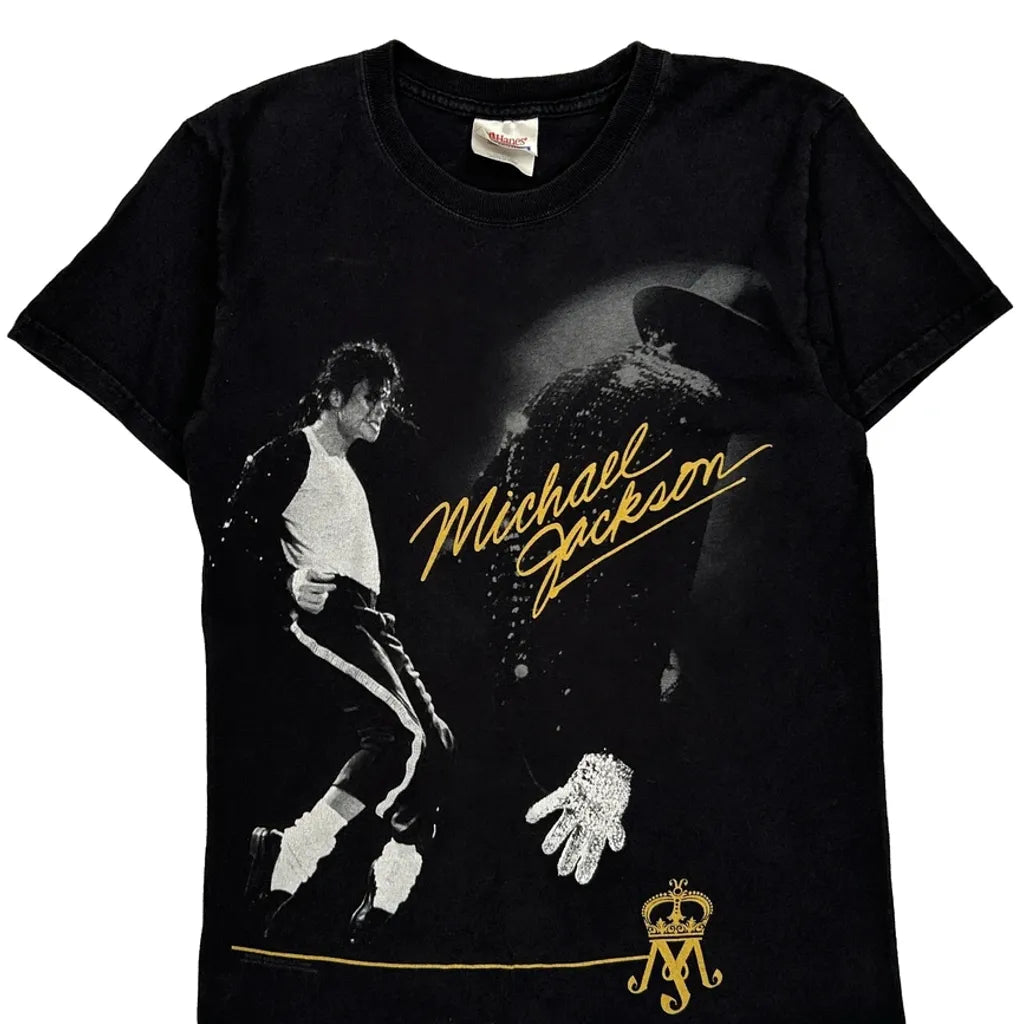 Michael Jackson Hanes Band T-Shirt - Small Black Cotton Refurbished - Thrifted (note: this is a term often used to describe second- refurbished available on Cerqular