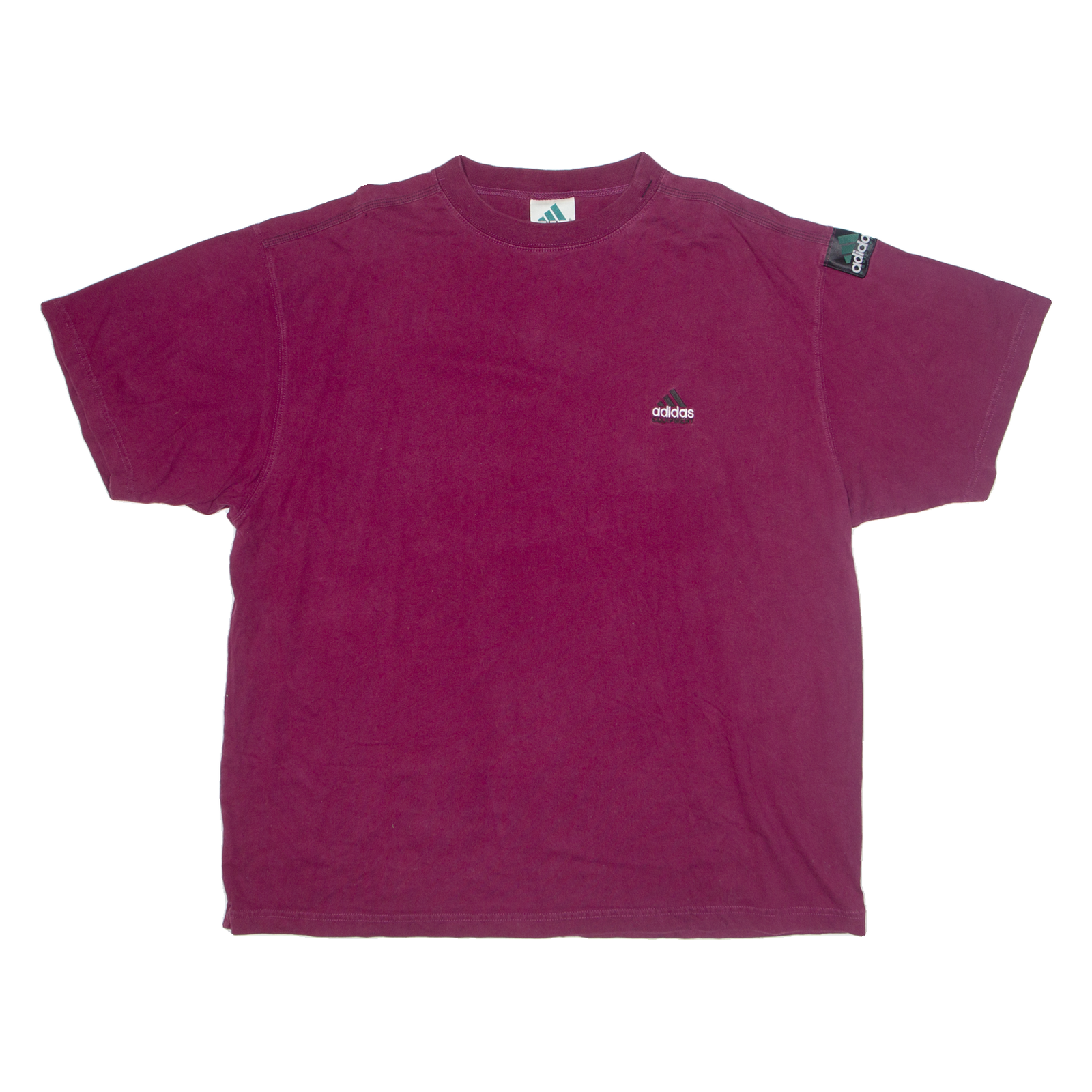 ADIDAS EQUIPMENT Mens T-Shirt Maroon 90s XL Refurbished - N/A refurbished available on Cerqular