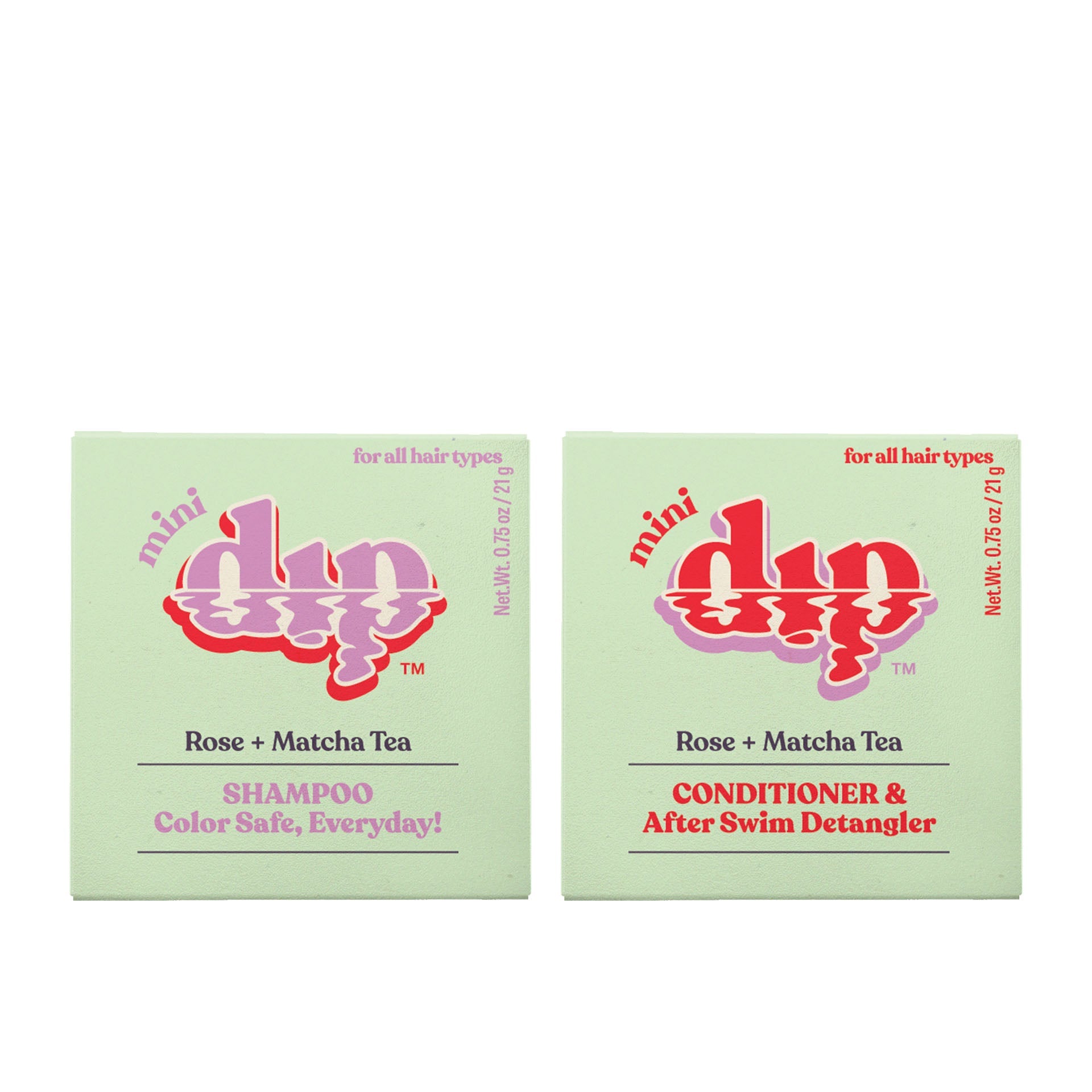 Double Dip: Rose & Matcha Tea - Minis Refurbished - Dip Sustainable Hair Care refurbished available on Cerqular