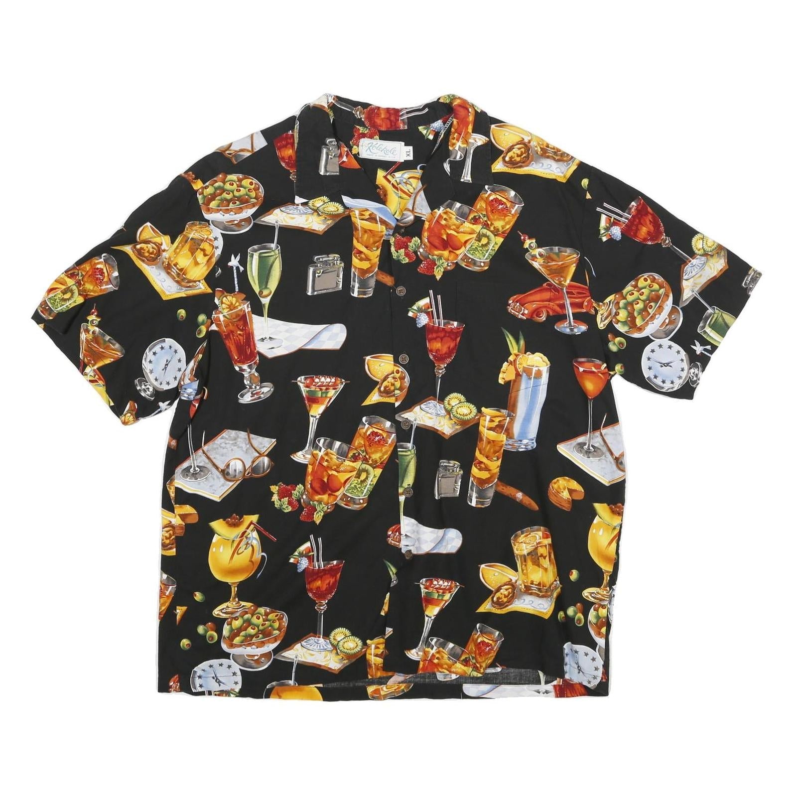 Buy KOLEKOLE Mens Black Cocktail Print Shirt XL Summer Holiday Casual Refurbished - $32.49 KOLEKOLE Mens Black Cocktail Print Shirt XL Summer Holiday Casual Refurbished - N/A refurbished available on Cerqular