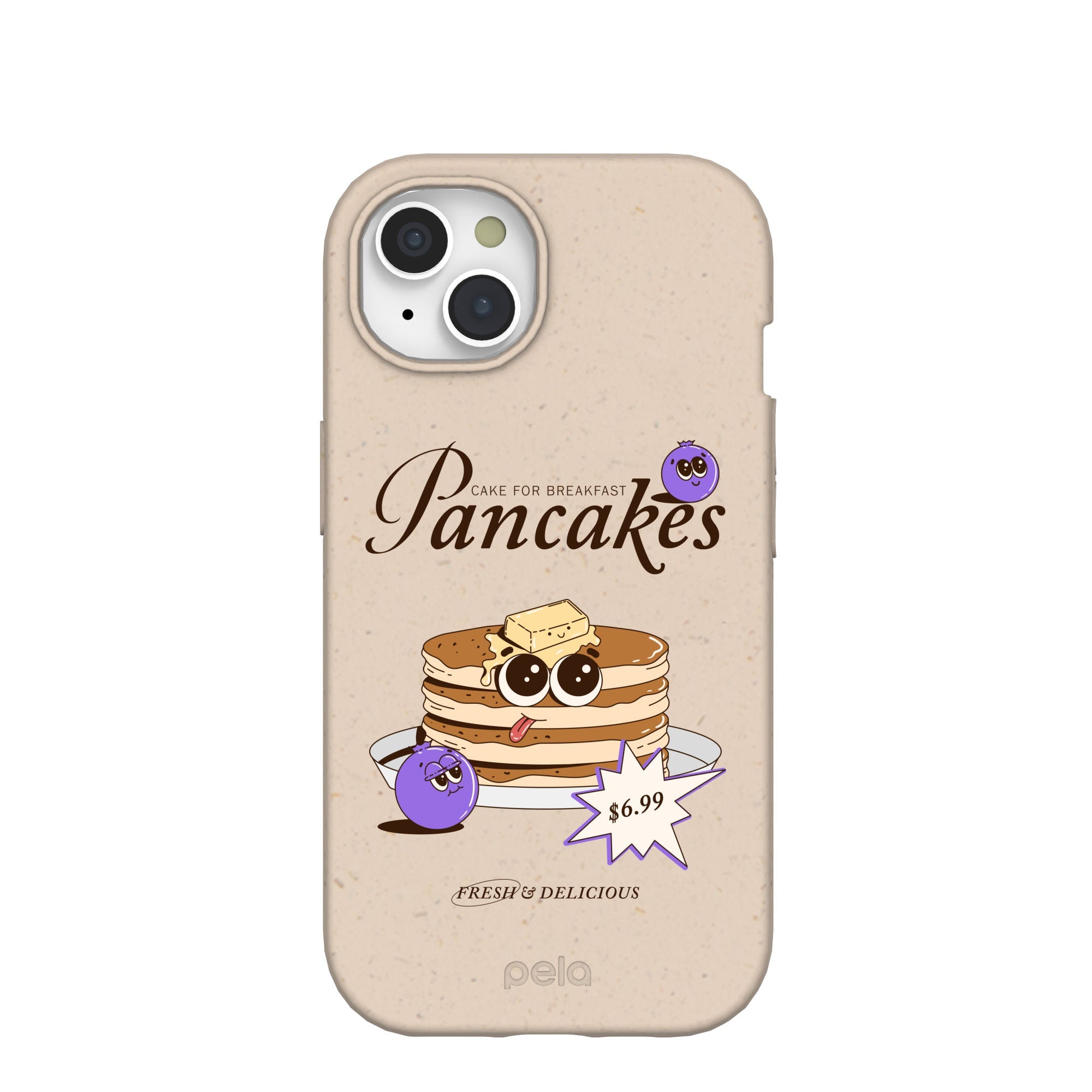 Seashell Pancake Time iPhone 15 Case Refurbished - Pela Case refurbished available on Cerqular