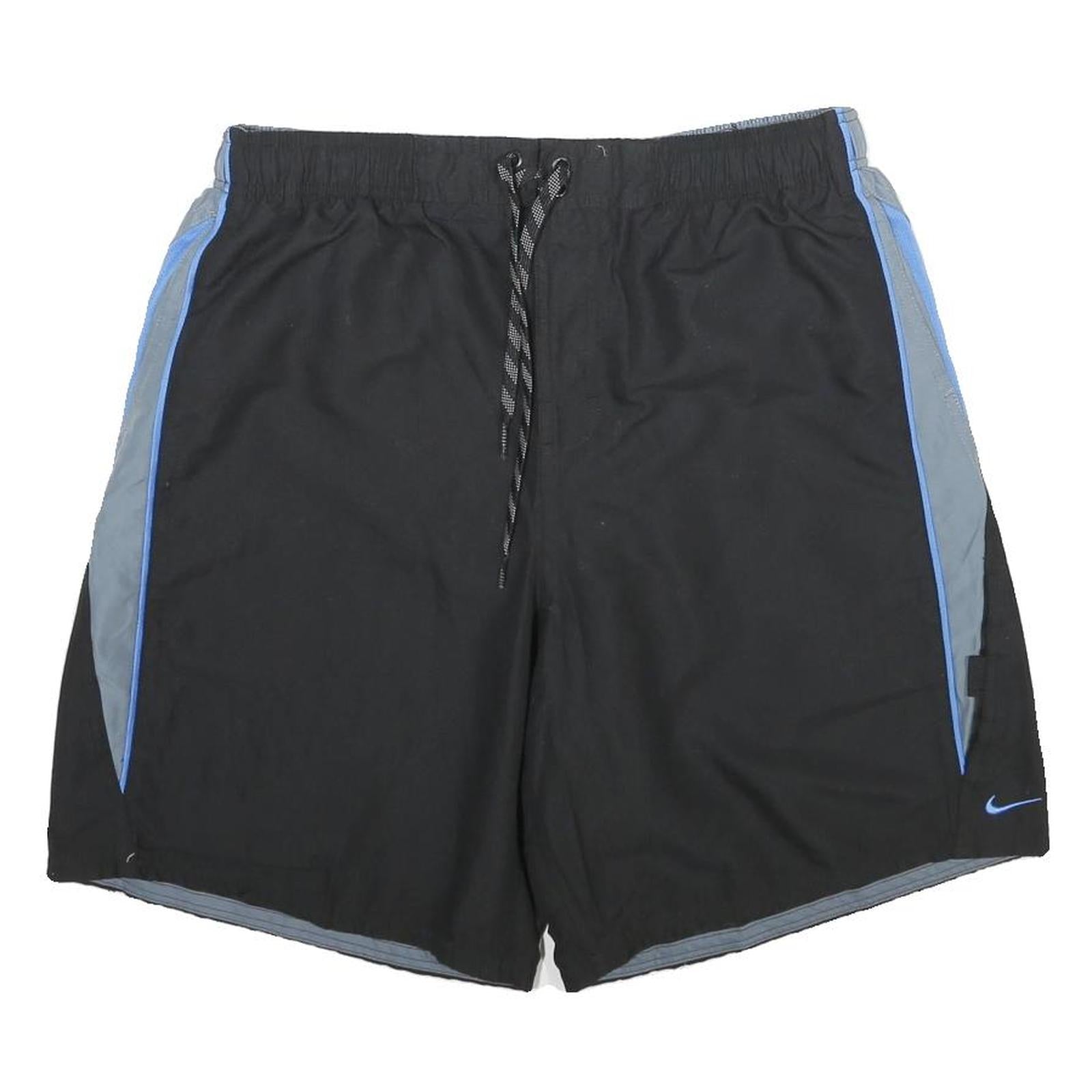 NIKE Mens Black & Grey Sports Casual Shorts L W30 Lightweight Polyester Refurbished - N/A refurbished available on Cerqular