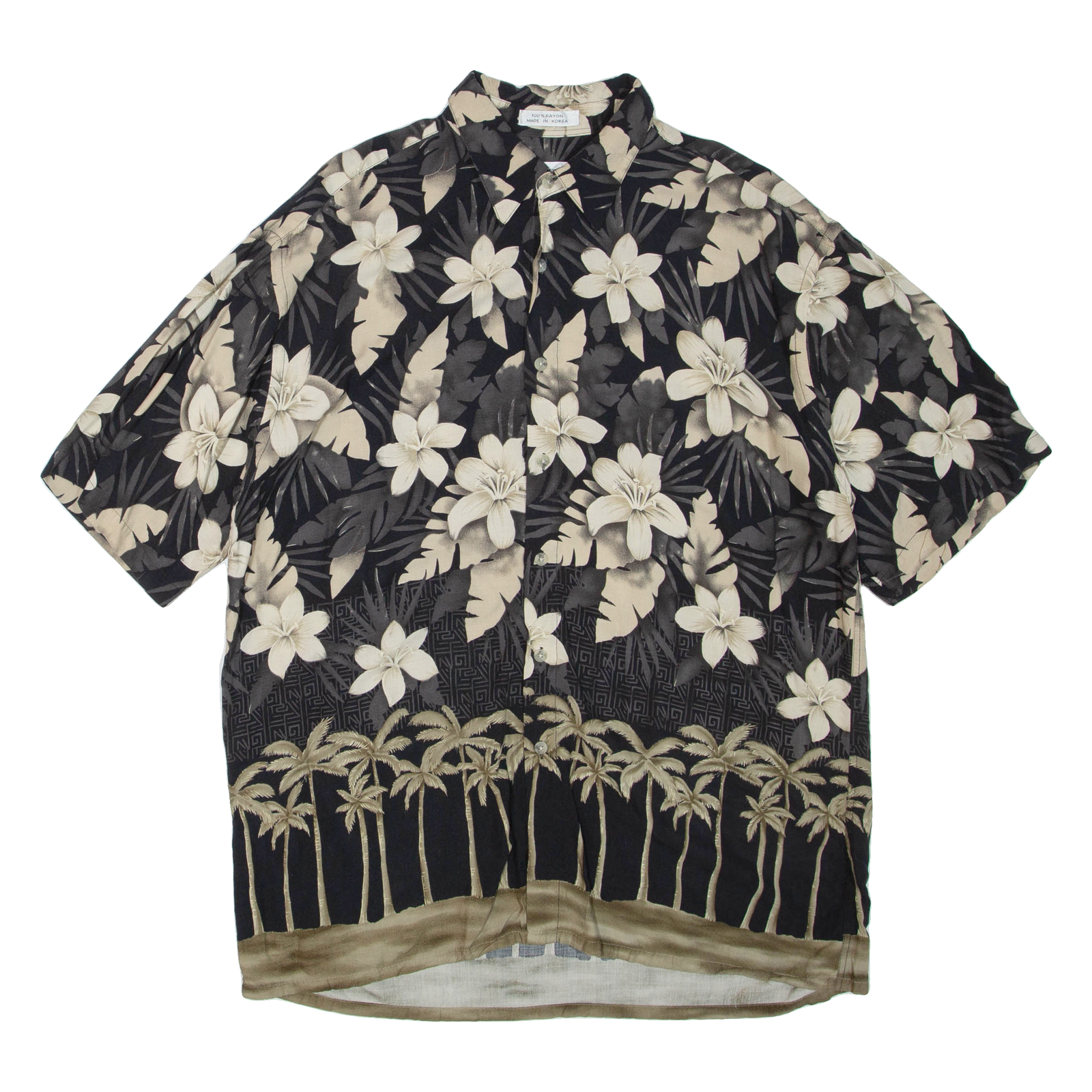 PIERRE CARDIN Mens Hawaiian Shirt Black Floral L Refurbished - N/A refurbished available on Cerqular