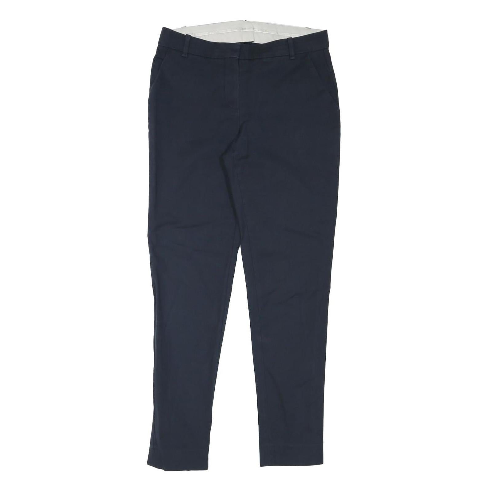 UTERQUE Mens Cotton Blend Navy Blue Regular Fit Straight Trousers W30 L28 Zip Refurbished - N/A refurbished available on Cerqular