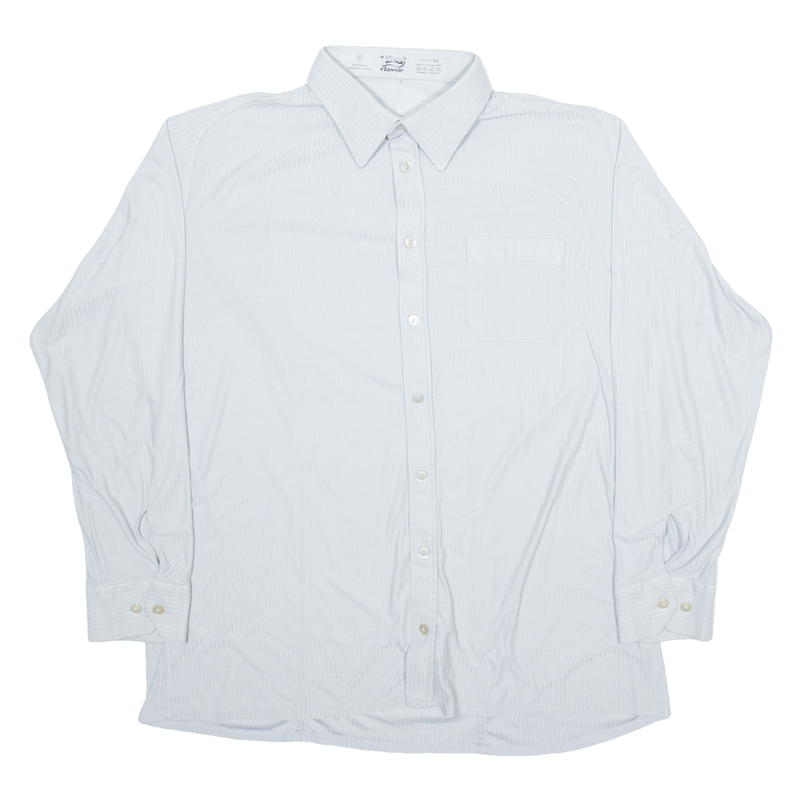 LIBERO Mens Shirt Blue Striped Long Sleeve M Refurbished - N/A refurbished available on Cerqular