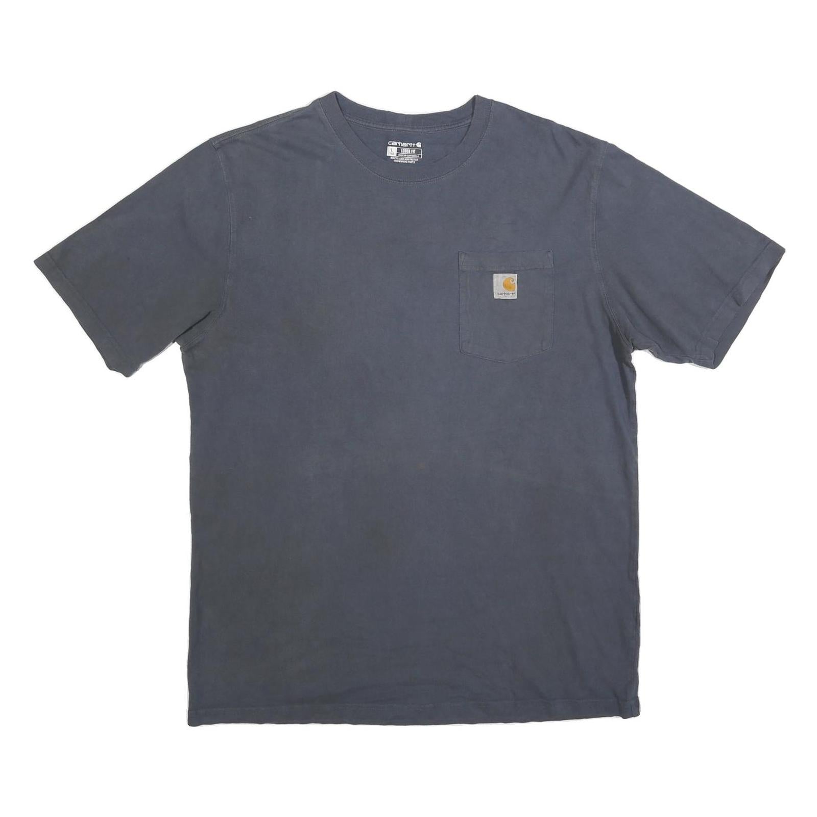 CARHARTT Mens Blue Pocket T-Shirt M Short Sleeve Crew Neck Logo Casual Wear Refurbished - N/A refurbished available on Cerqular