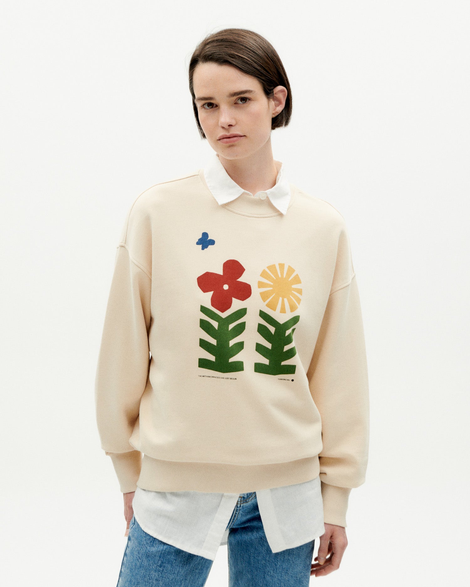Sweatshirt Methamorphosis Ivory | Color: IVORY | Size: L Refurbished - N/A (I could not find a well-known brand with this name refurbished available on Cerqular
