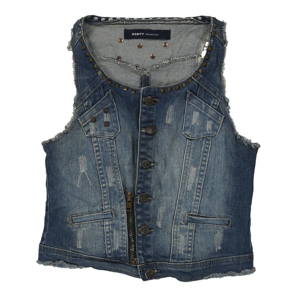 Danity Denim Gilet - XS Blue Cotton Refurbished - Thrifted (note: this is a term often used to describe second- refurbished available on Cerqular