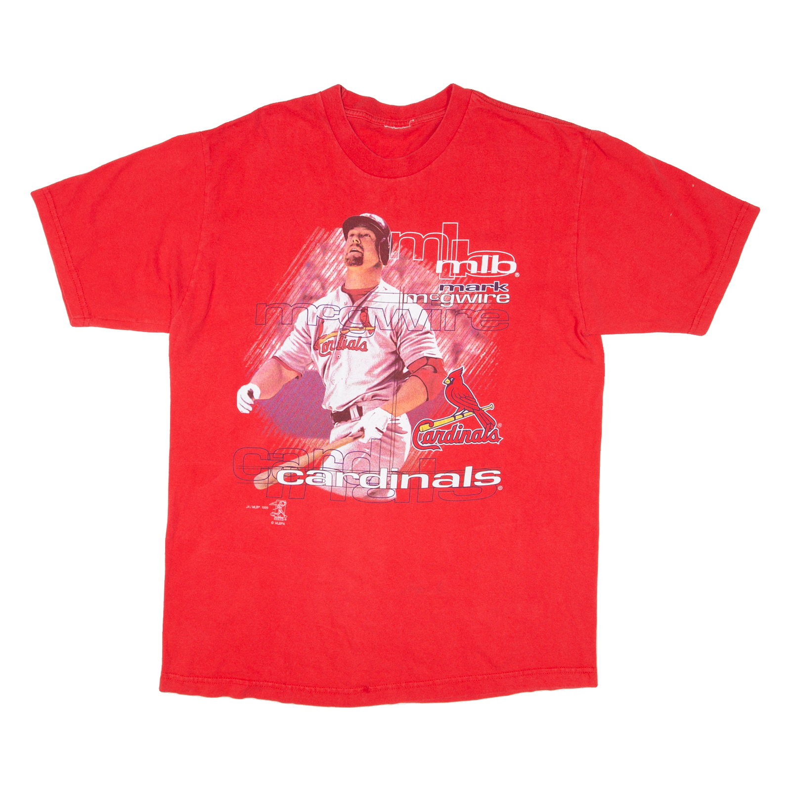 St Louis Cardinals Mark McGwire Mens T-Shirt Red 90s USA L Refurbished - N/A refurbished available on Cerqular