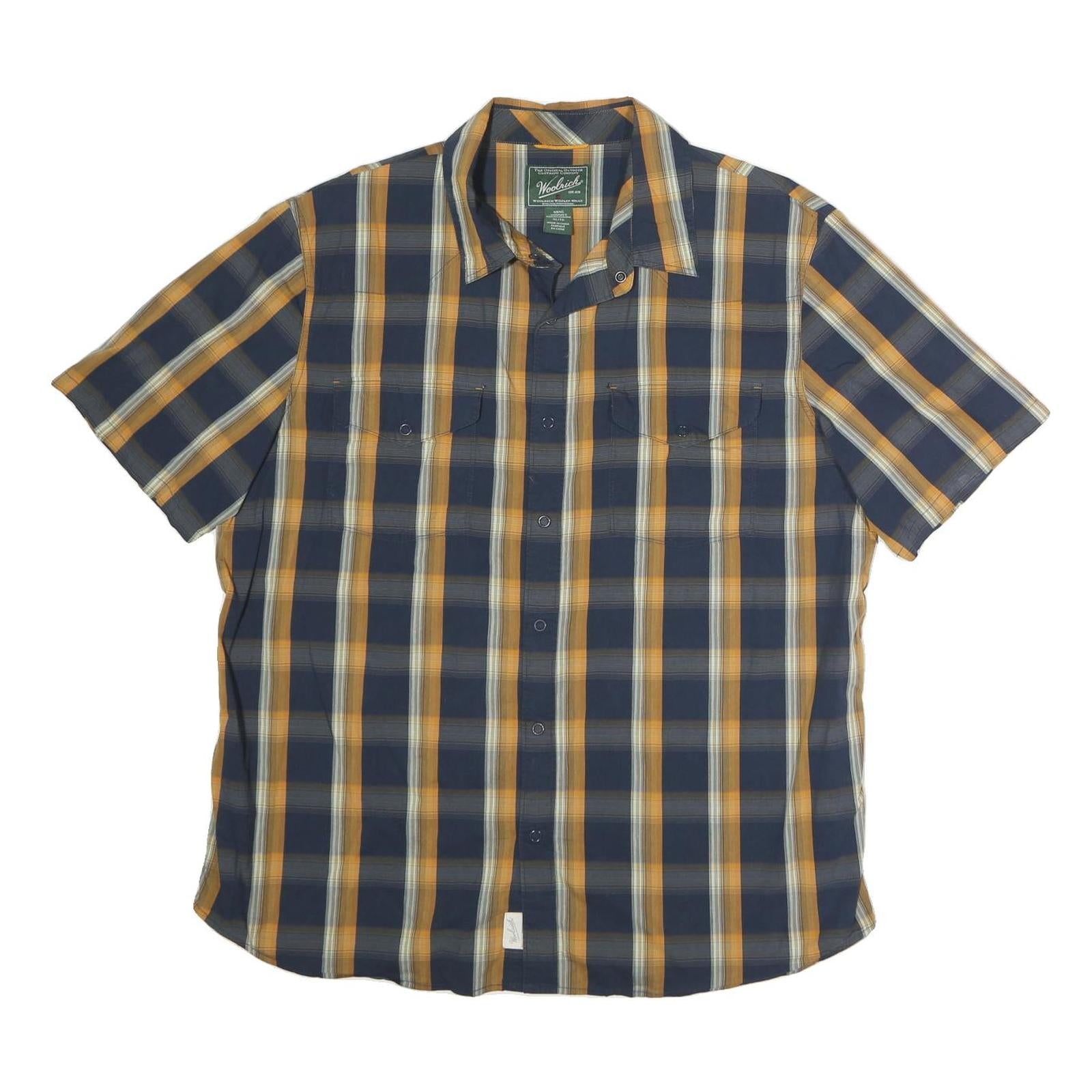 Buy WOOLRICH Mens Blue & Yellow Check Shirt XL Casual Cotton Short Sleeve Refurbished - $62.39 WOOLRICH Mens Blue & Yellow Check Shirt XL Casual Cotton Short Sleeve Refurbished - N/A refurbished available on Cerqular