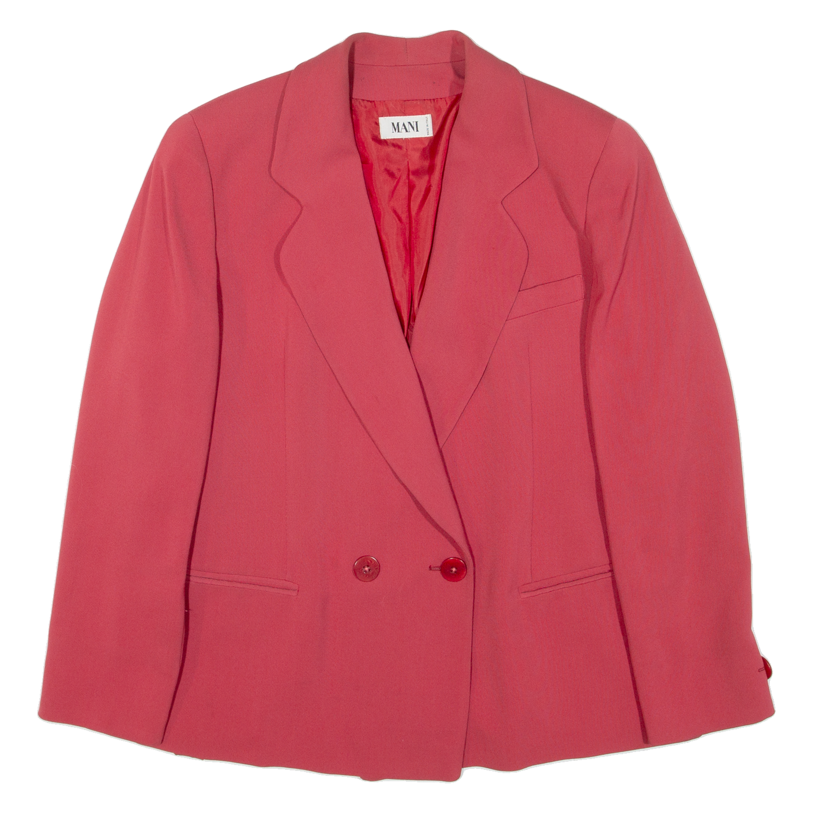 MANI Womens Blazer Jacket Red Knit M Refurbished - N/A refurbished available on Cerqular