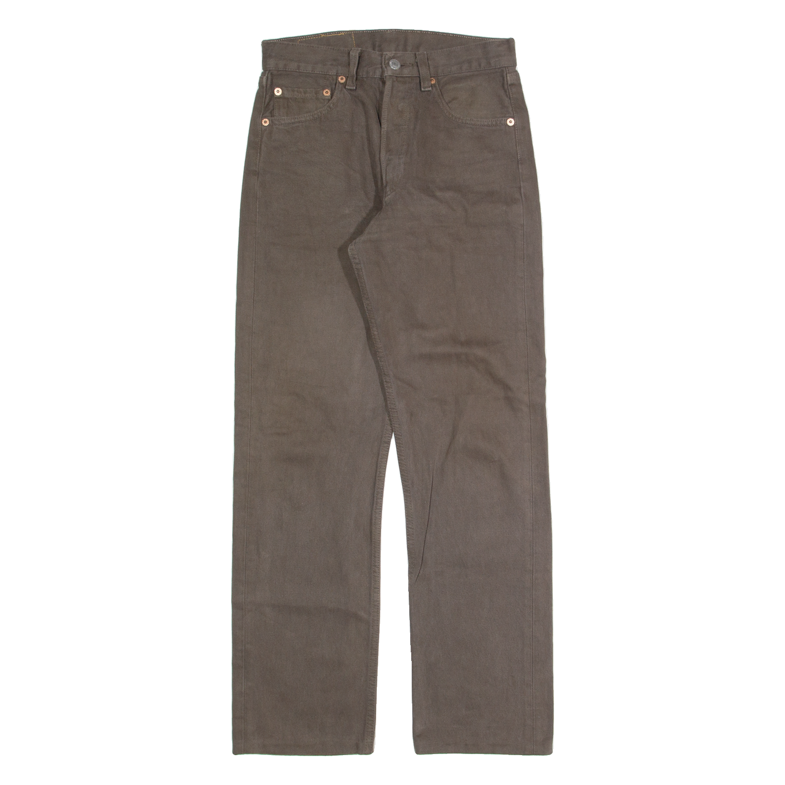LEVI'S 501 Jeans Mens Brown Regular Straight W27 L28 Refurbished - N/A refurbished available on Cerqular