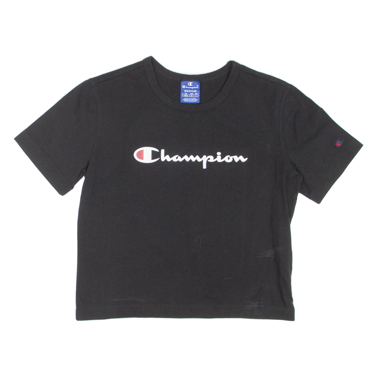 Buy CHAMPION Cropped Womens T-Shirt Black M Refurbished - $15.59 CHAMPION Cropped Womens T-Shirt Black M Refurbished - N/A refurbished available on Cerqular