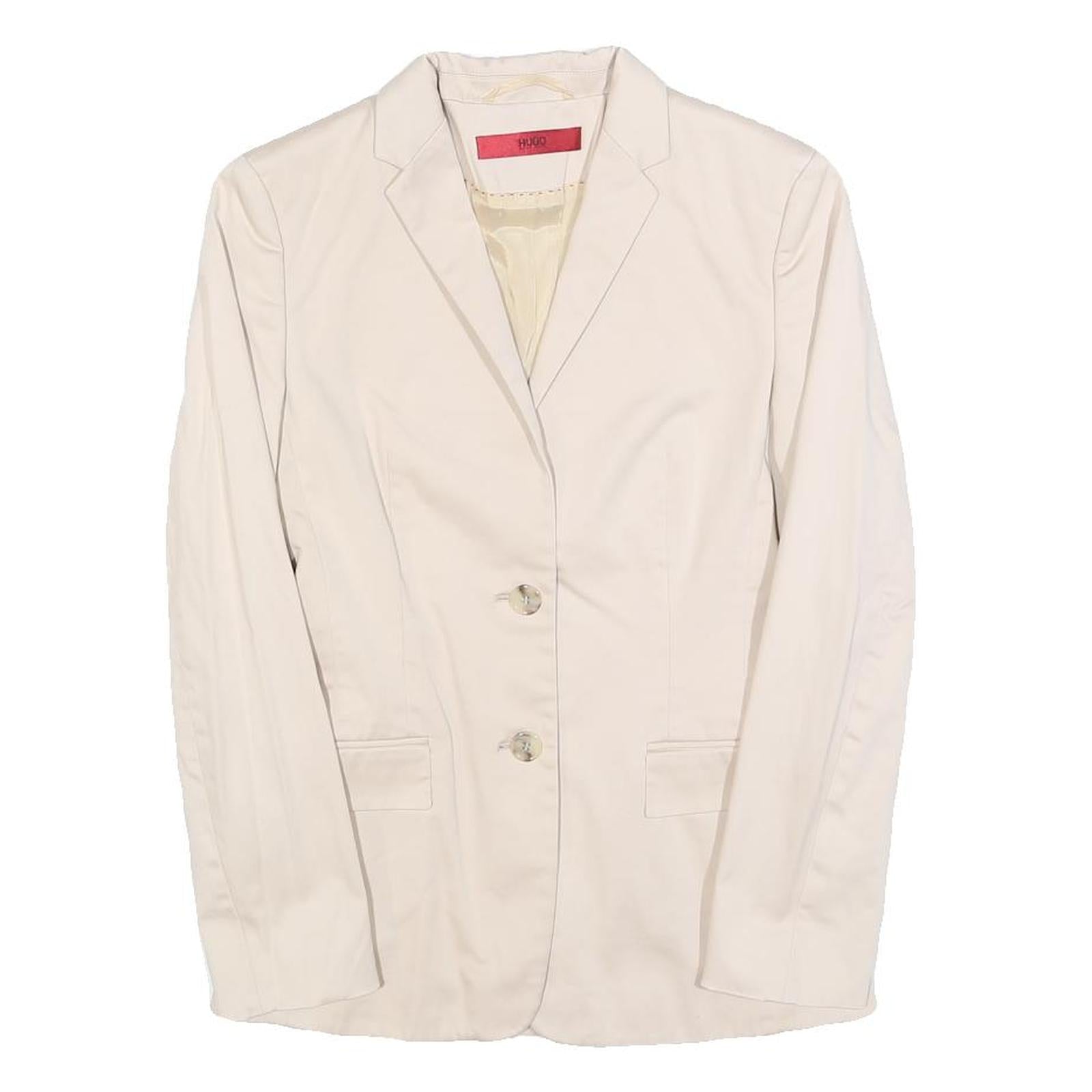Buy HUGO BOSS Womens Cream Cotton Blend Tailored Jacket UK 4 Button Plain Formal Refurbished - $83.19 HUGO BOSS Womens Cream Cotton Blend Tailored Jacket UK 4 Button Plain Formal Refurbished - N/A refurbished available on Cerqular