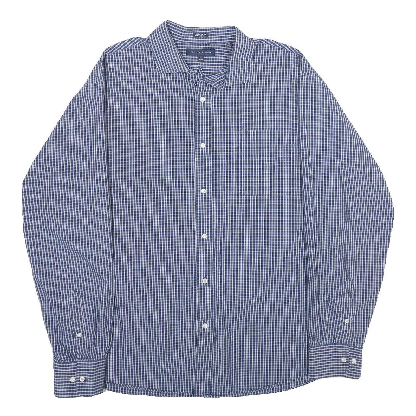 Buy TOMMY HILFIGER Mens Blue Check Shirt XL Classic Cotton Long Sleeve Button Refurbished - $35.09 TOMMY HILFIGER Mens Blue Check Shirt XL Classic Cotton Long Sleeve Button Refurbished - N/A refurbished available on Cerqular