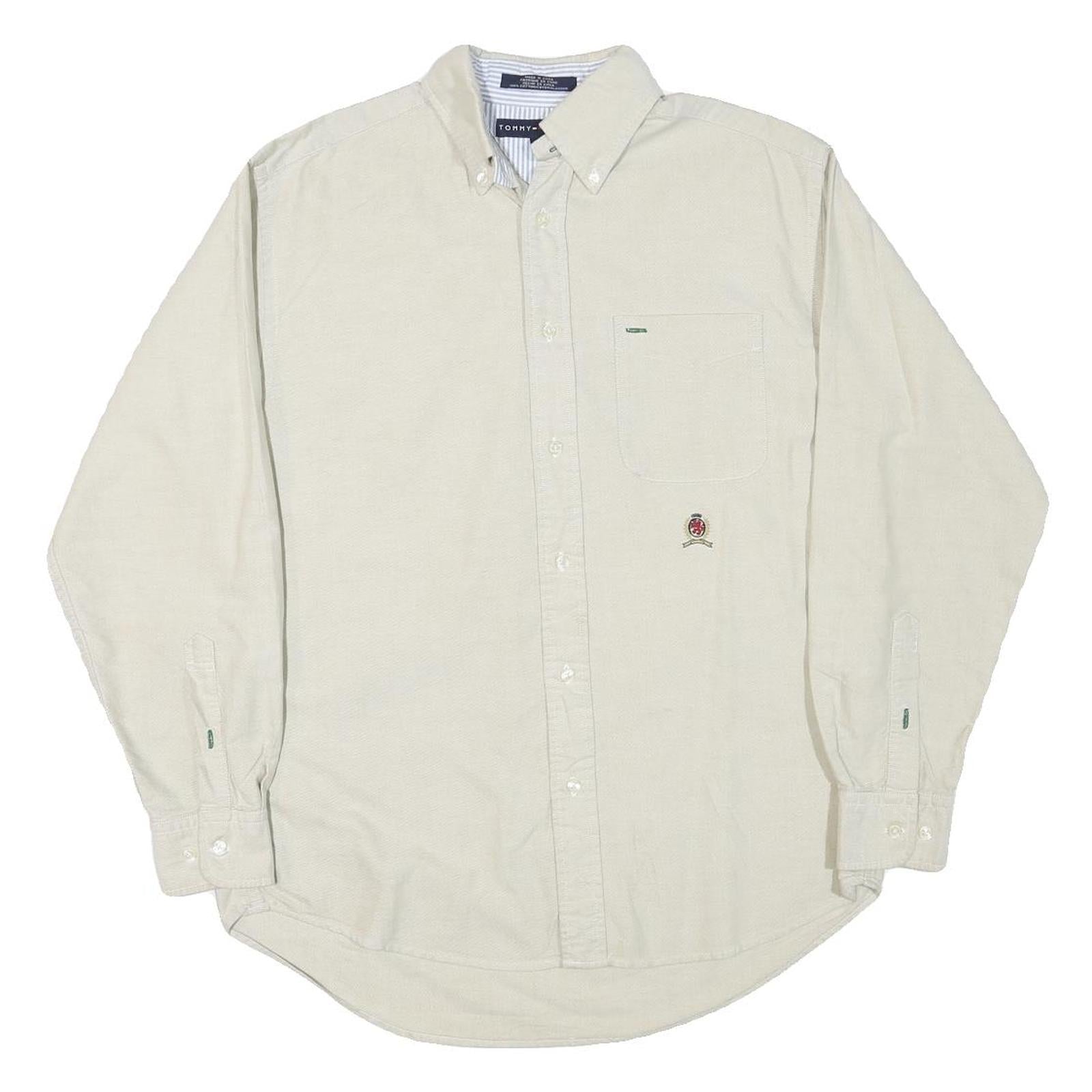 Buy TOMMY HILFIGER Mens Beige Button Down Shirt S Cotton Casual Classic Long Sleeve Refurbished - $35.09 TOMMY HILFIGER Mens Beige Button Down Shirt S Cotton Casual Classic Long Sleeve Refurbished - N/A refurbished available on Cerqular