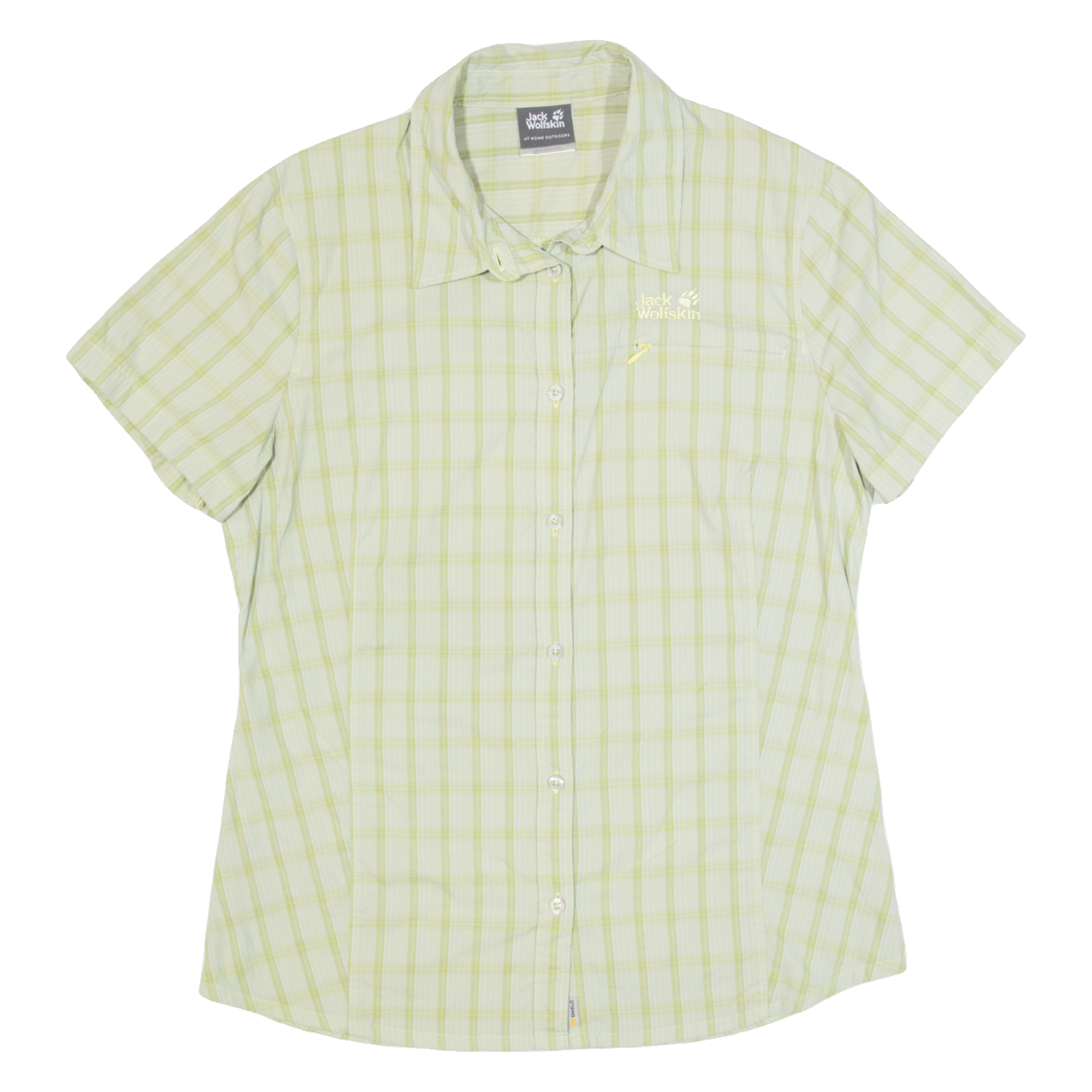 JACK WOLFSKIN Womens Shirt Green Check M Refurbished - N/A refurbished available on Cerqular