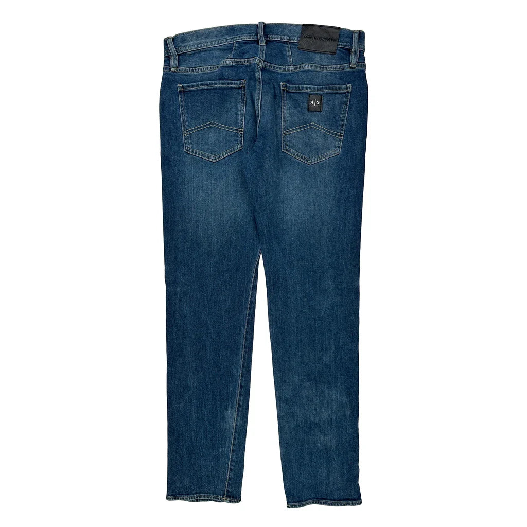 Armani Exchange Slim Jeans - 33W 30L Blue Denim Refurbished - Thrifted (note: this is a term often used to describe second- refurbished available on Cerqular