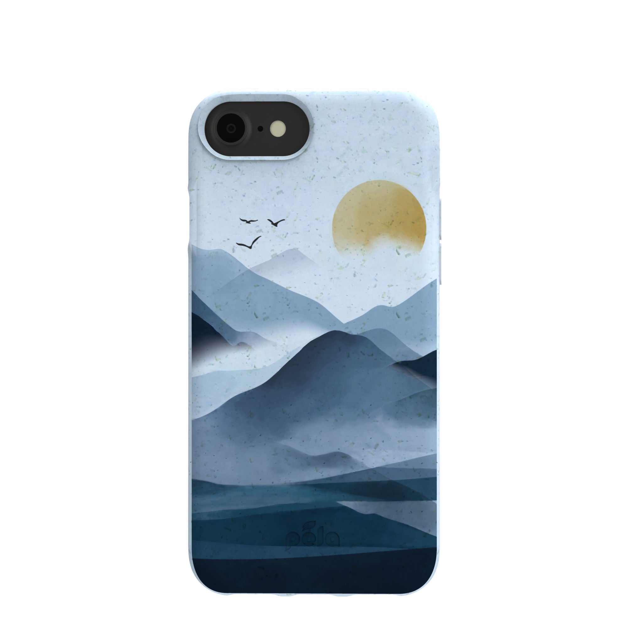 Powder Blue Misty Mountains iPhone 6/6s/7/8/SE Case Refurbished - Pela Case refurbished available on Cerqular